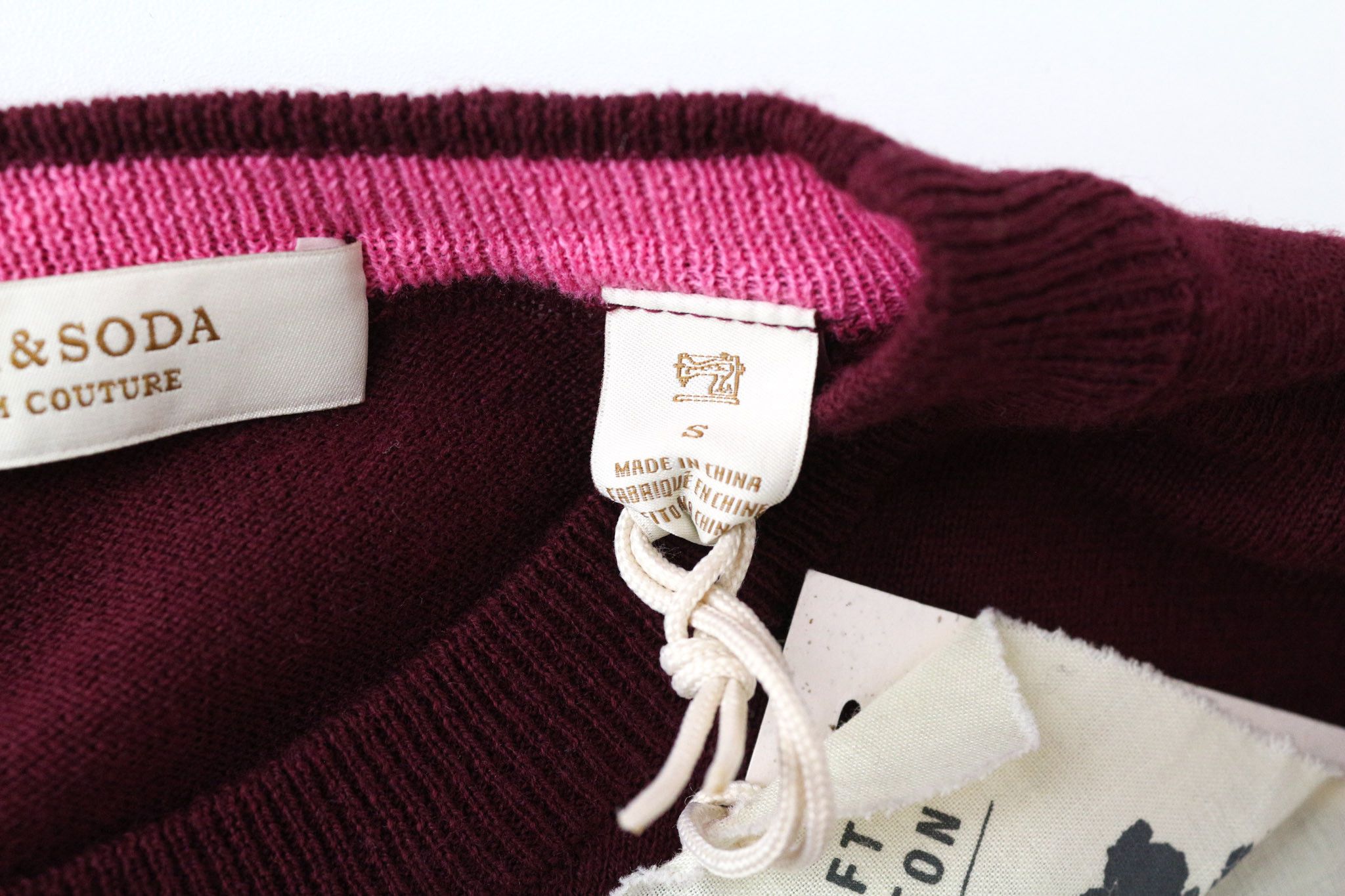 Scotch & Soda AMS COUTURE S Purple Red Cotton Wool Sweatshirt 74893 Size US S / EU 44-46 / 1 - 5 Thumbnail