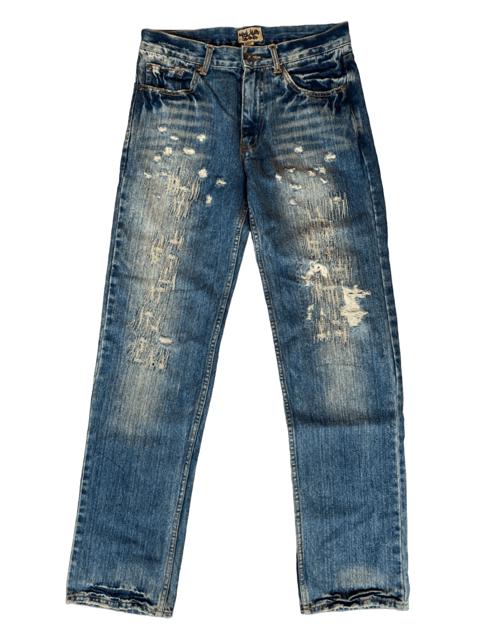 Affliction × If Six Was Nine Japanese Nylaus Distressed Ripped Jeans Size US 31 - 1 Thumbnail