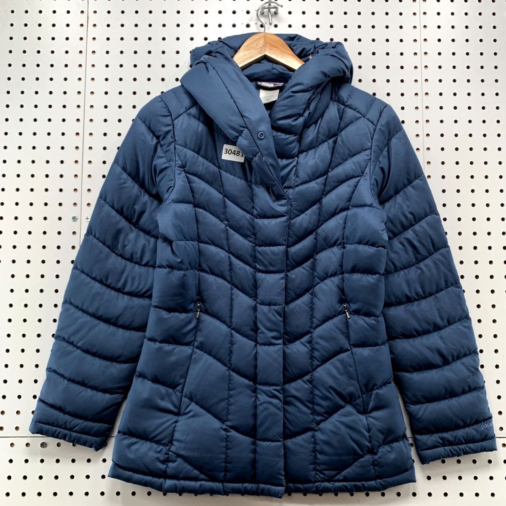 Patagonia Patagonia Down Puffer Jacket Womens XS Downtown Loft Blue Hooded Coat Size XS / US 0-2 / IT 36-38 - 7 Thumbnail