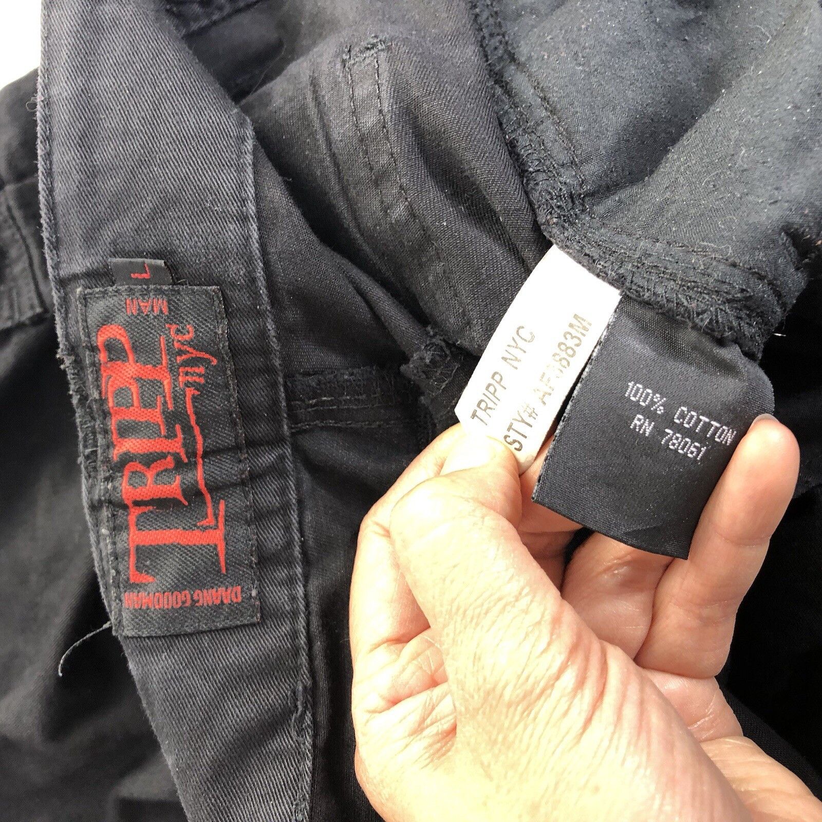 Tripp NYC Tripp NYC Y2K Baggy Bondage Black Pants L Goth Skate Grunge Size US 36 / EU 52 - 14 Thumbnail
