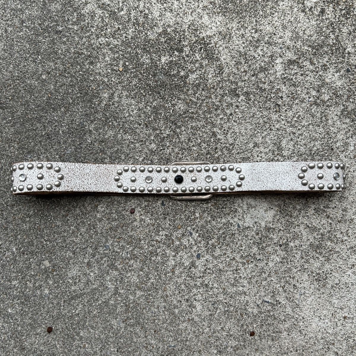 Vintage Vintage studded leather belt white (Kapital Style) Size ONE SIZE - 2 Thumbnail