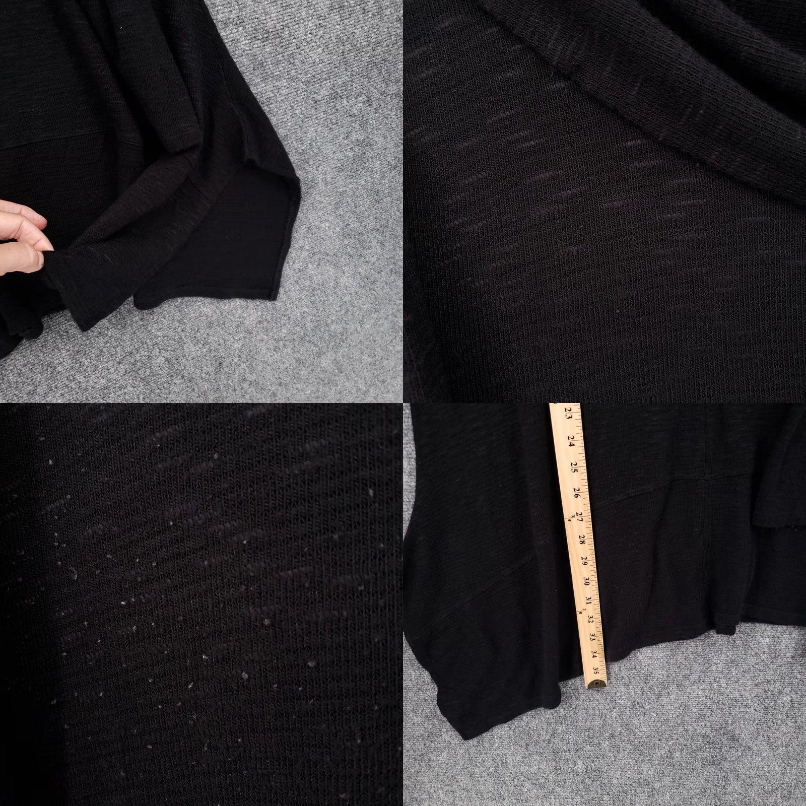 Vintage Cupio Sweater Womens 3X Plus Black Tunic Fold Over Off The Shoulder Long Sleeves Size XXL / US 16-18 / IT 52-54 - 8 Thumbnail