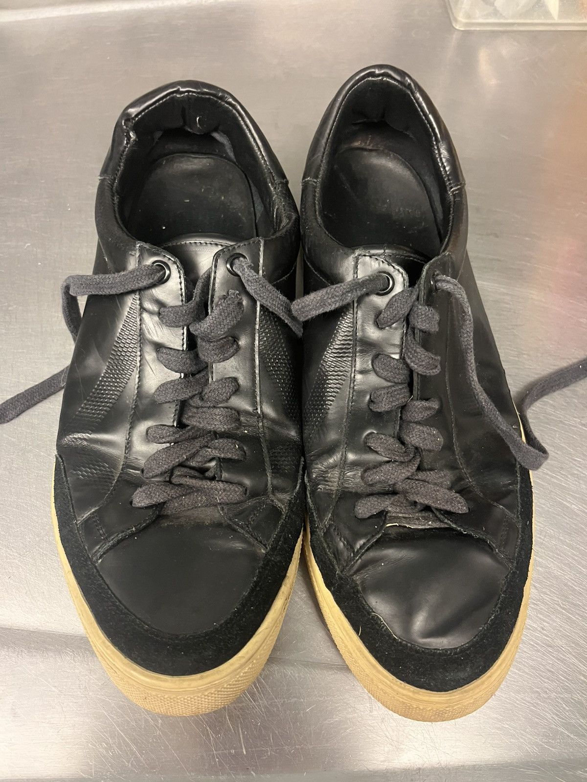 Burberry Men’s Burberry Embossed Check Leather Sneakers Size 8/41 Size US 8.5 / EU 41-42 - 1 Thumbnail
