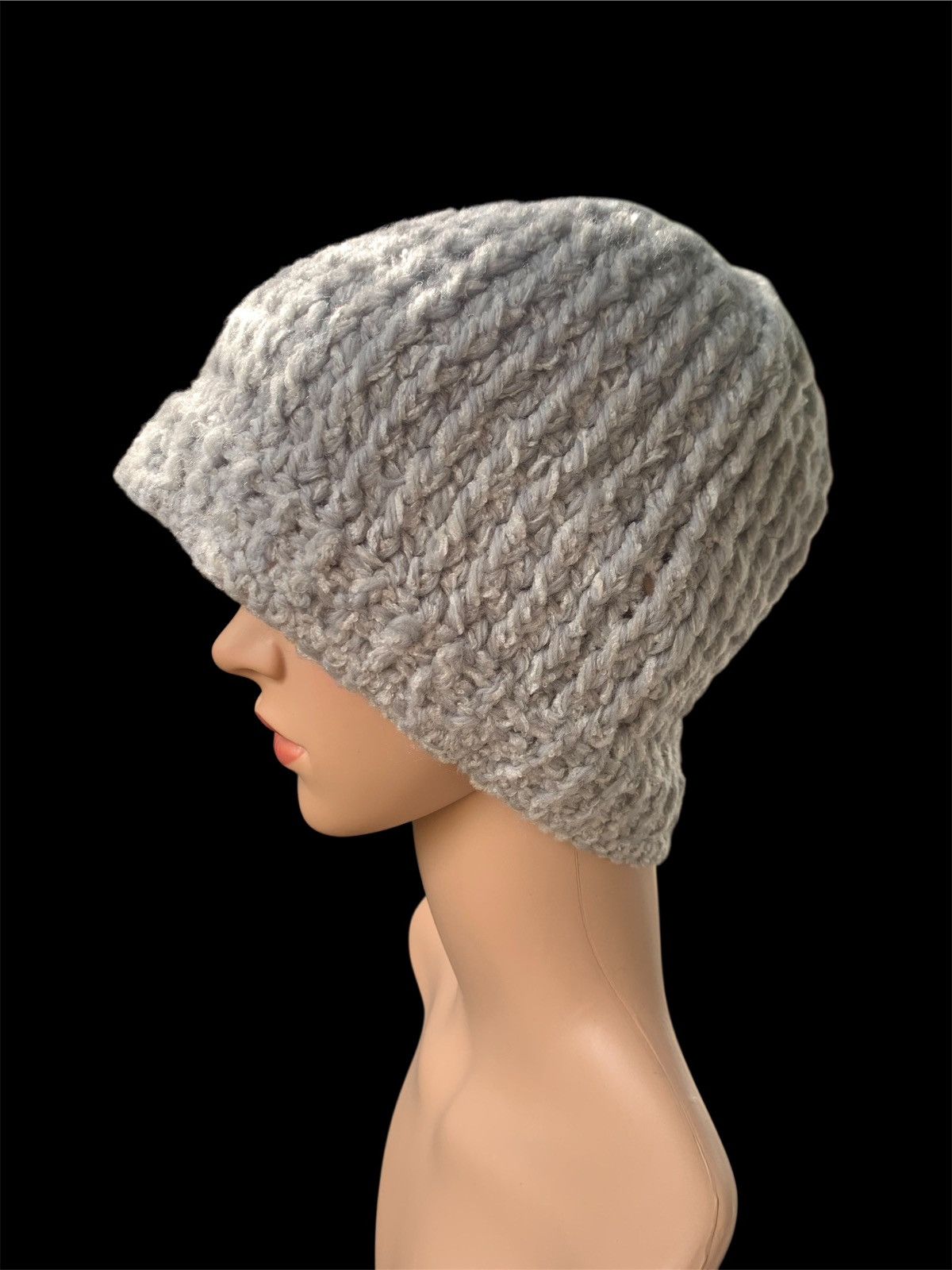 Handmade × Japanese Brand × Vintage crochet knitted handmade beanie hats Size ONE SIZE - 4 Thumbnail