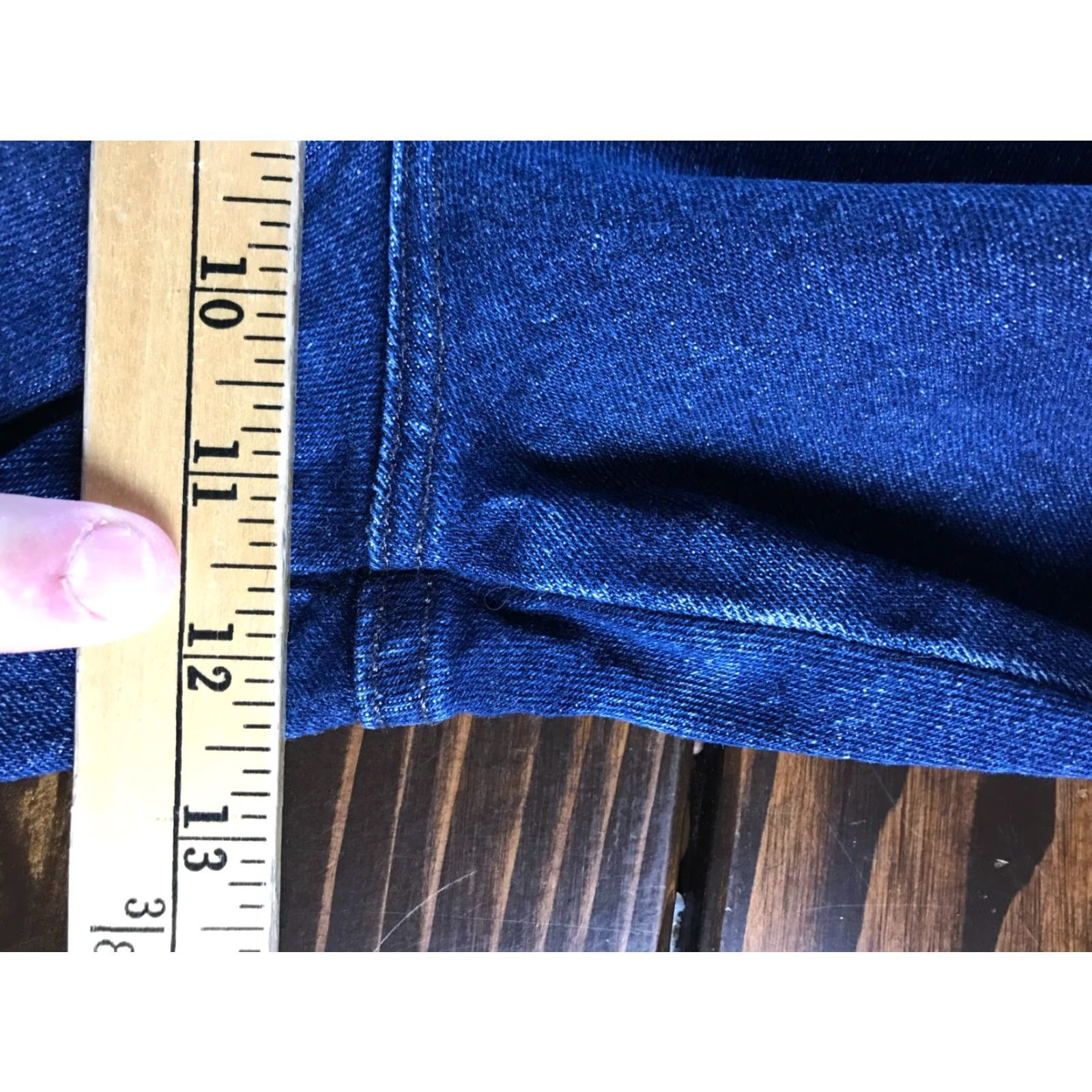 Lee Lee Jeans Women's 10L Blue Denim Long Pockets Dark Wash Jeans Regular Inseam 30in Size 32" / US 10 / IT 46 - 4 Thumbnail