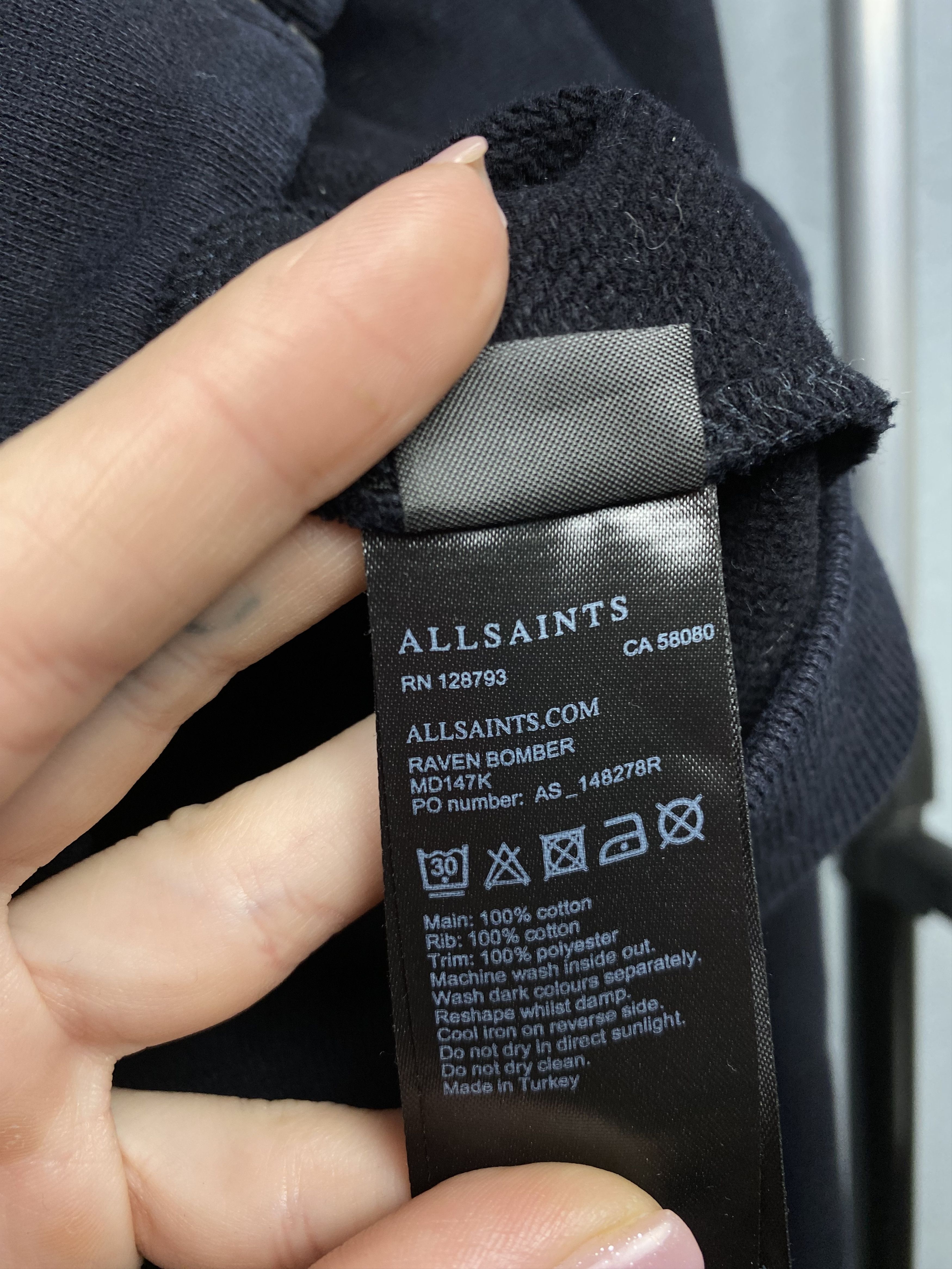 Allsaints Allsaints Vintage Mens Raven Cotton Bomber Jacket Y2K Size US S / EU 44-46 / 1 - 5 Thumbnail