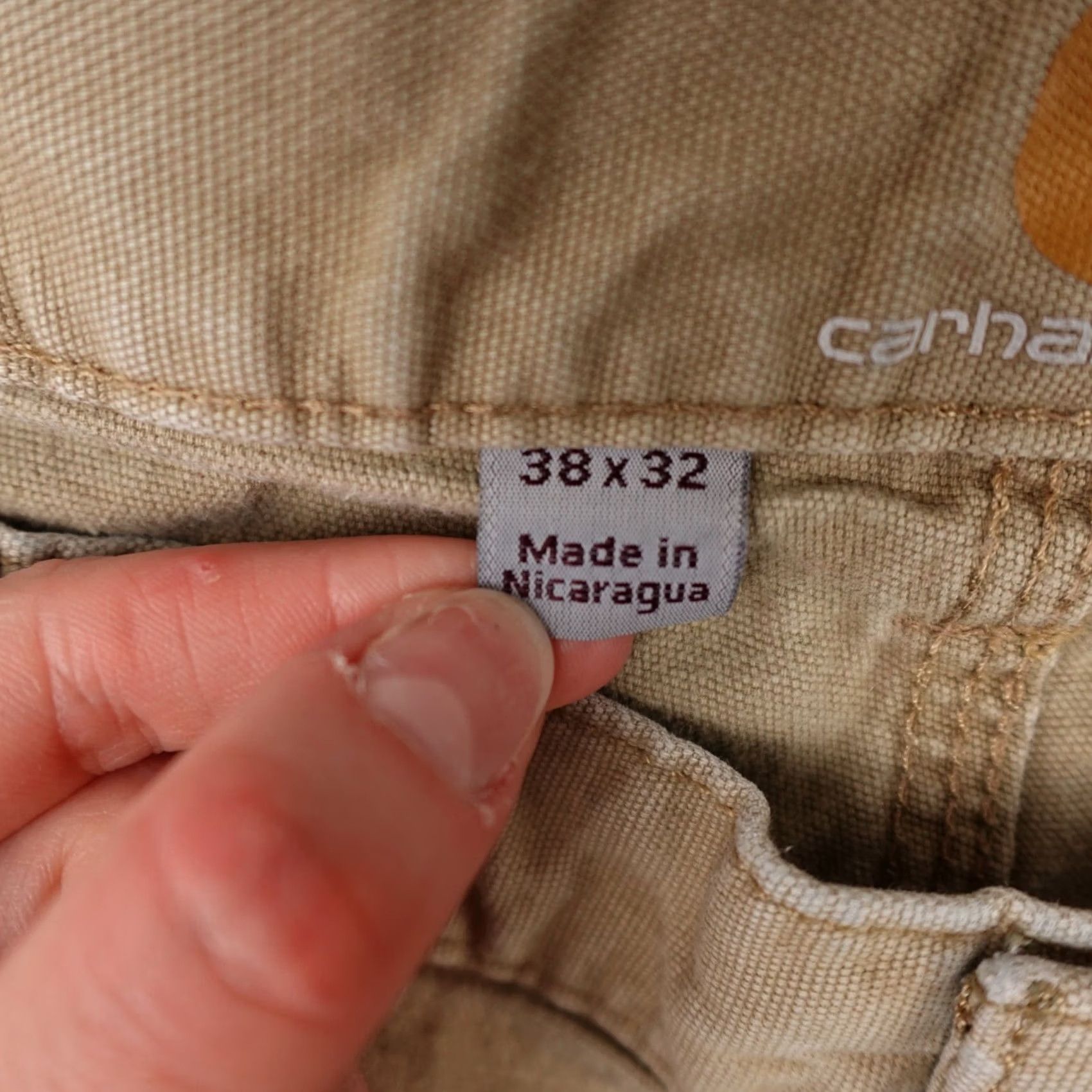 Carhartt Carhartt Pants Mens 38x32 Brown Carpenter Relaxed Fit Workwear Canvas Straight 30 Inseam Wrapback Logo Men Size US 38 / EU 54 - 4 Thumbnail