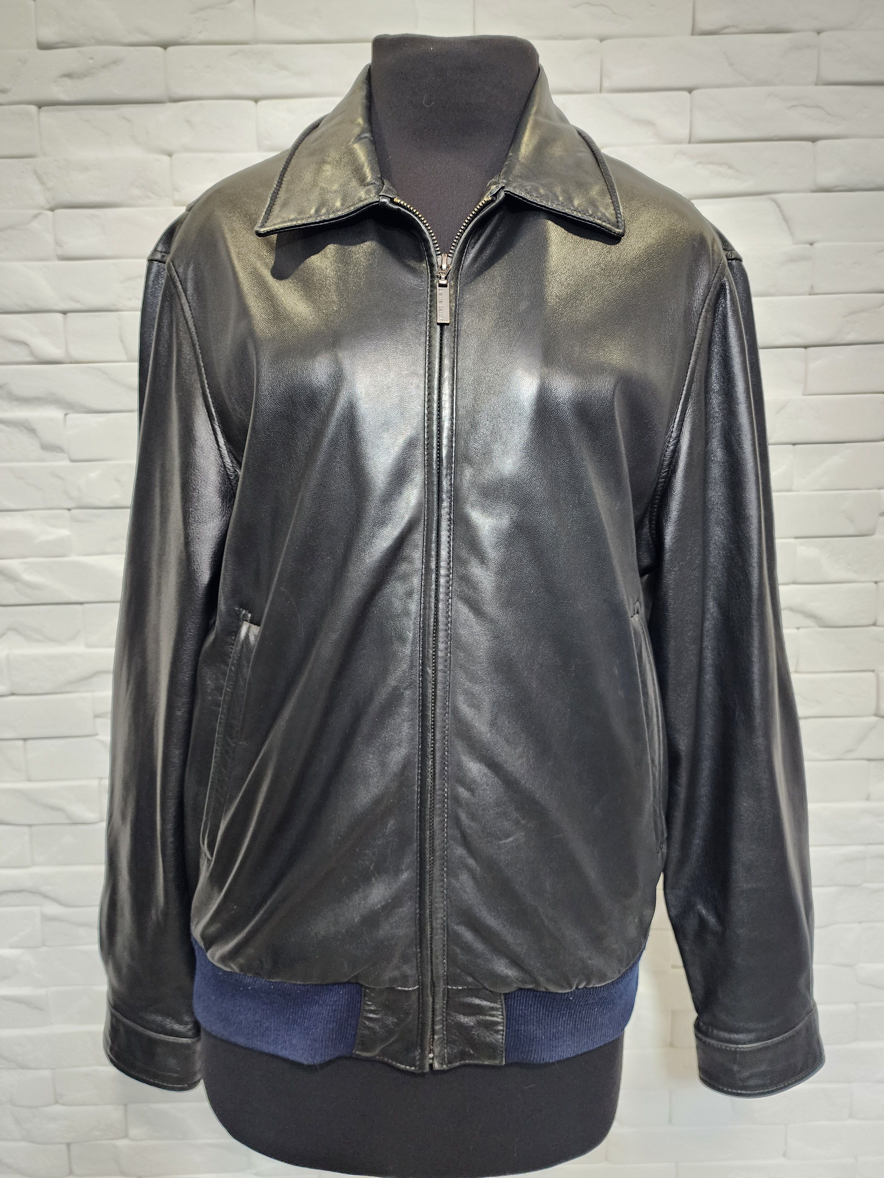 Pierre Cardin Exquisite Black Genuine Leather Jacket: Size US L / EU 52-54 / 3 - 1 Thumbnail