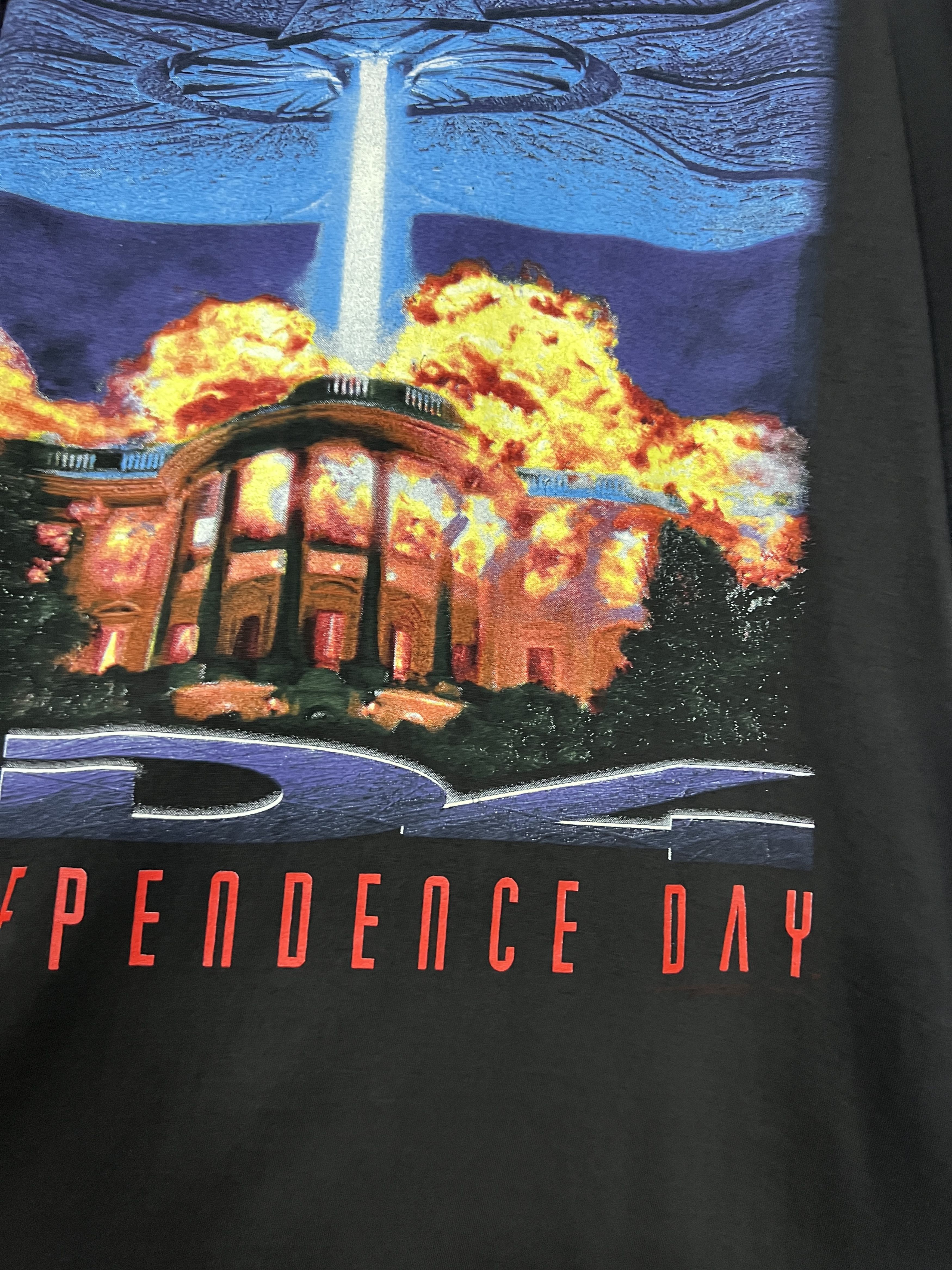 Vintage Independence Day Movie Promo Shirt Over Print Tee Rare Size US XL / EU 56 / 4 - 5 Thumbnail