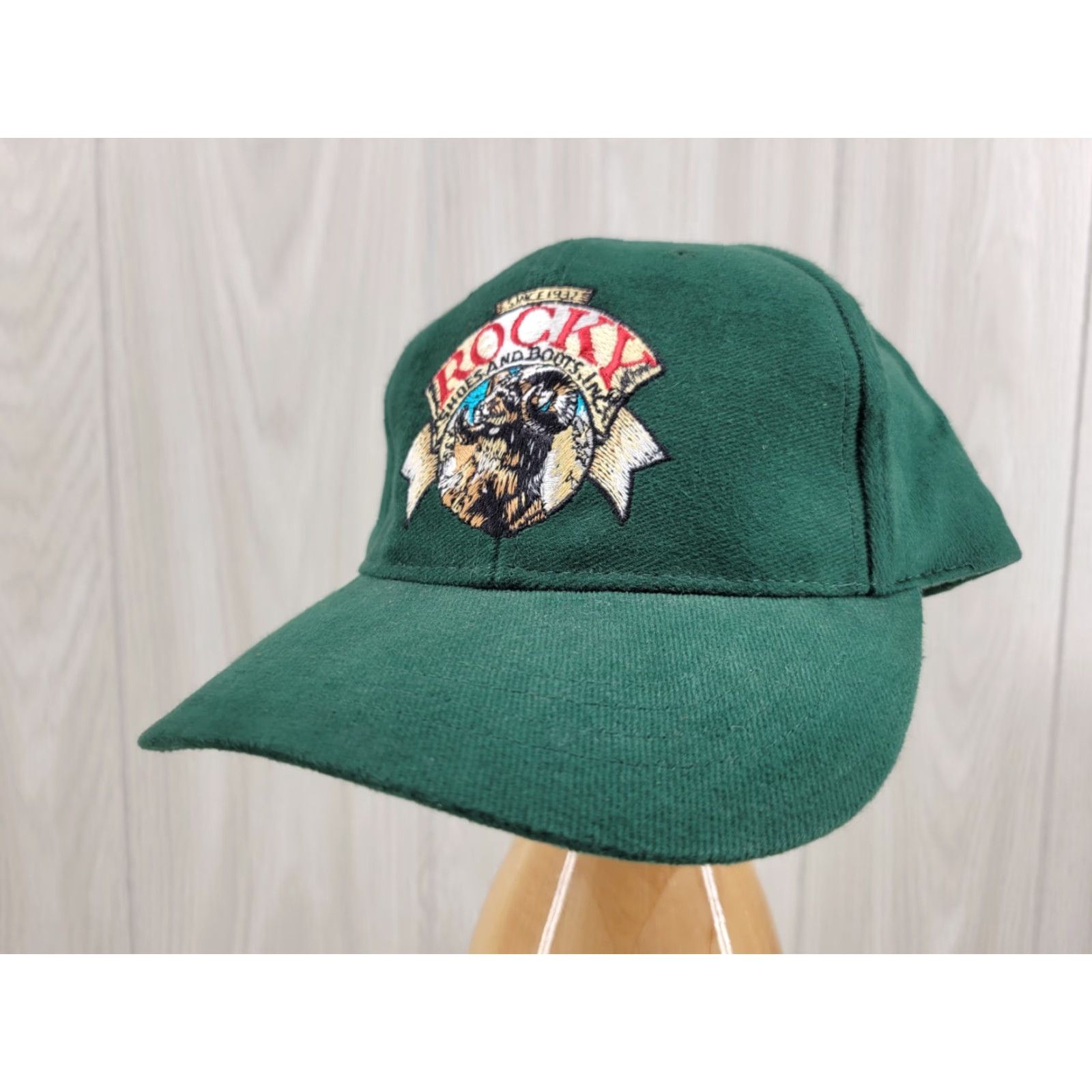 Vintage ROCKY Green Baseball Cap Hat Adjustable Unisex Adults Logo Cap Twill Cotton Casual Hat Size ONE SIZE - 2 Thumbnail