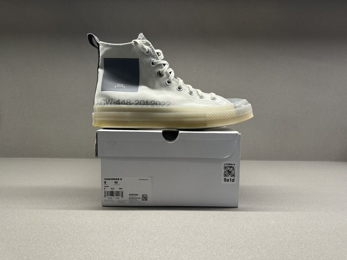 A-COLD-WALL* × Converse Converse Chuck Taylor All-Star 70s Hi A-COLD-WALL Silver Size US 8 / EU 41 - 5 Thumbnail