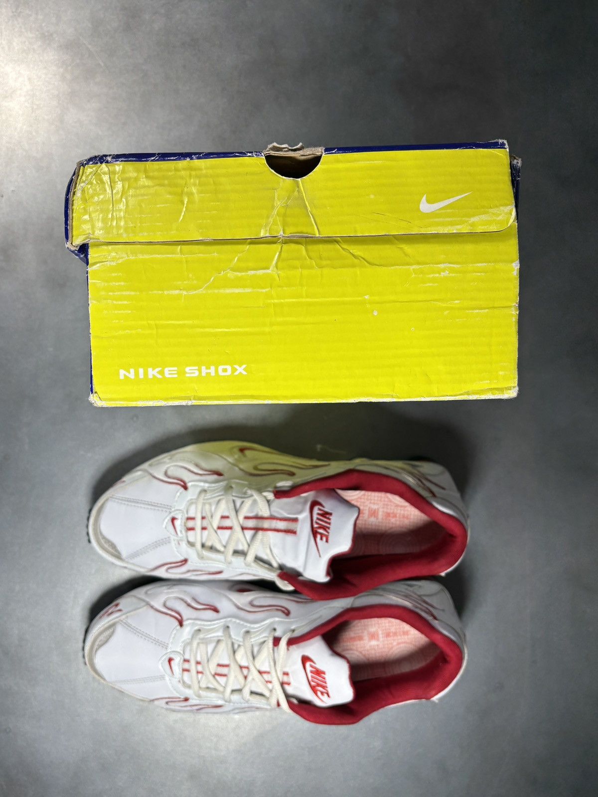 Vintage "Custom" Nike Shox Flames Sneakers "Hand Painted" 1 of Some Size US 11 / EU 44 - 22 Thumbnail