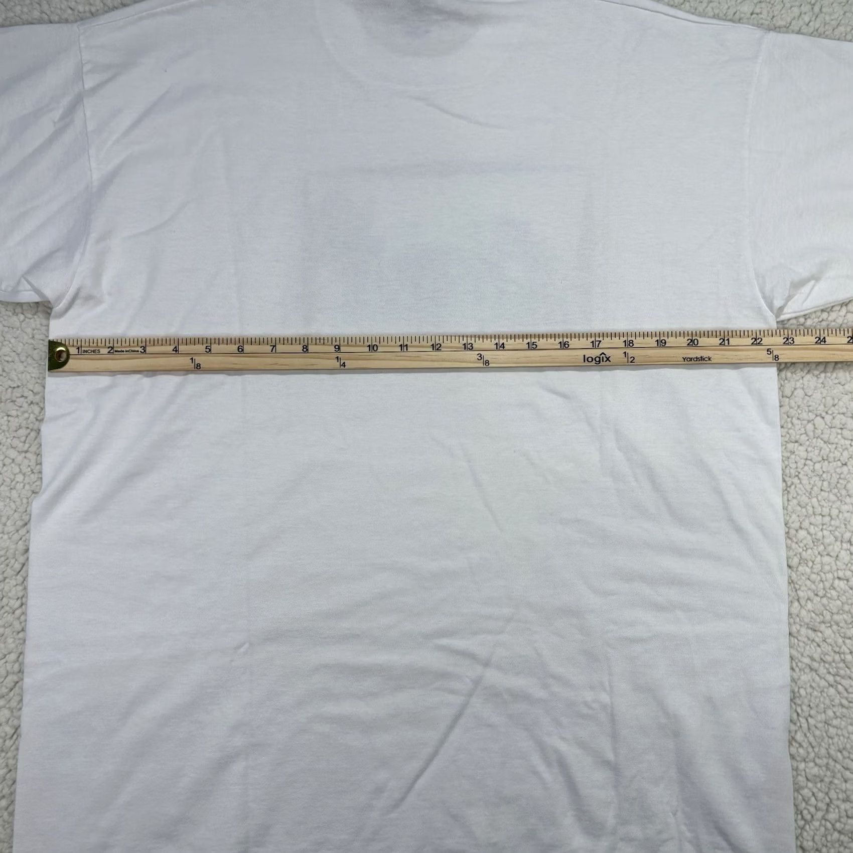 Fruit Of The Loom VINTAGE Historic State Line Bar Est. 1934 Single Stitch Tee Shirt Mens XL White Rockabilly 1980s Graphic Tee Size US XL / EU 56 / 4 - 7 Thumbnail