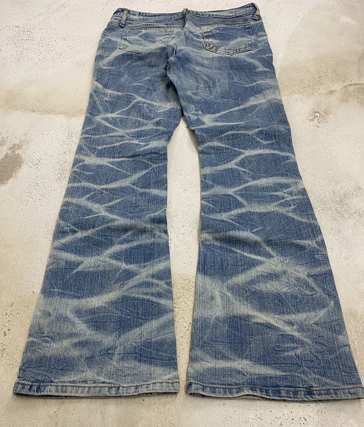 If Six Was Nine × Le Grande Bleu (L.G.B.) × Tornado Mart Retro Flare Daily Topics Unique Tie Dye Wash Effect Sparkli Size US 31 - 10 Thumbnail
