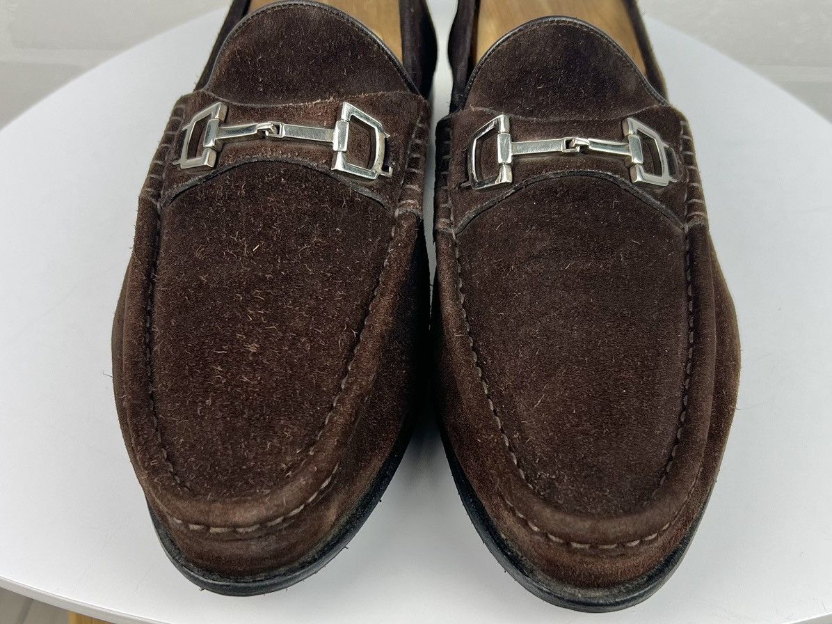 Gucci GUCCI Loafers Suede Shoes HORSEBIT Buckle GG Brown Men's Size US 9 / EU 42 - 8 Thumbnail