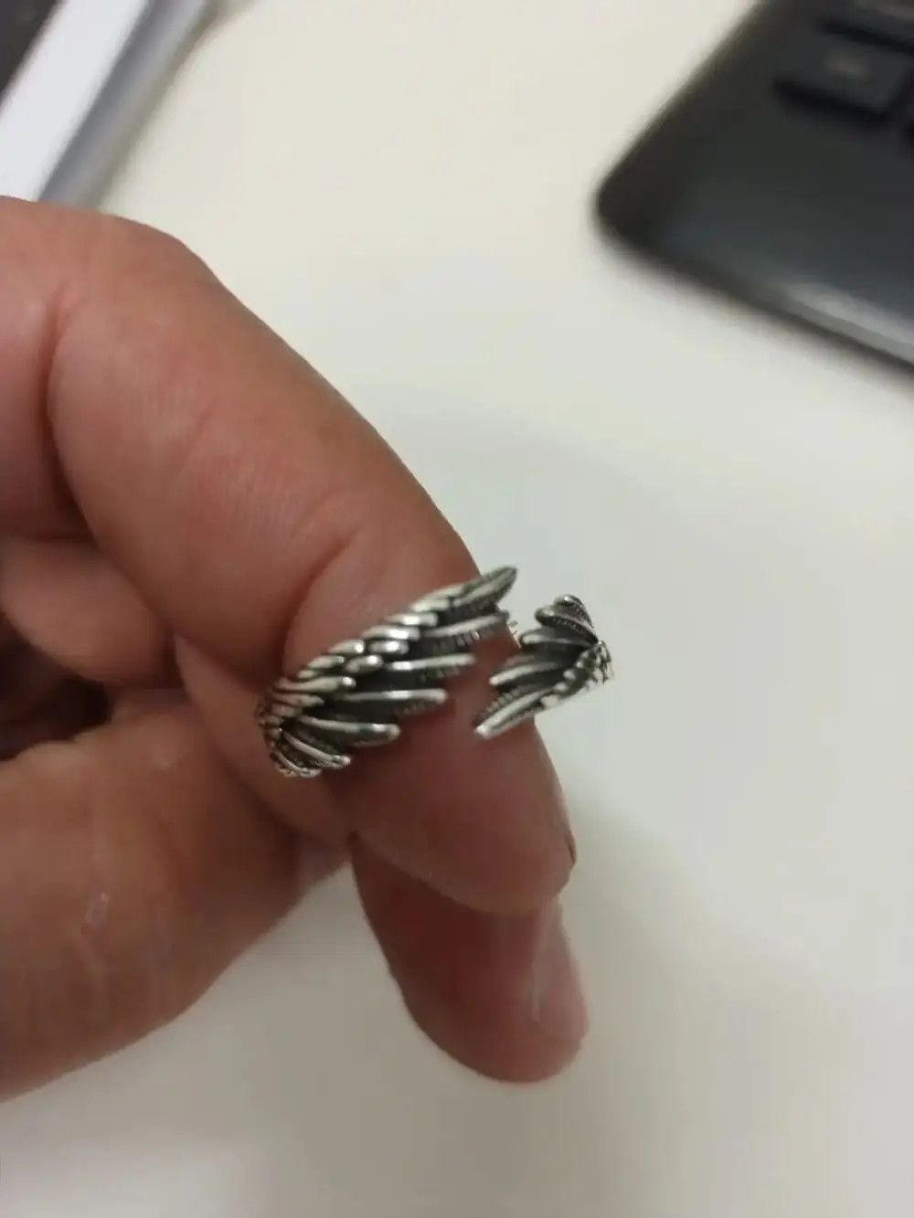 Jewelry Angel Wings Adjustable Ring Size ONE SIZE - 3 Thumbnail