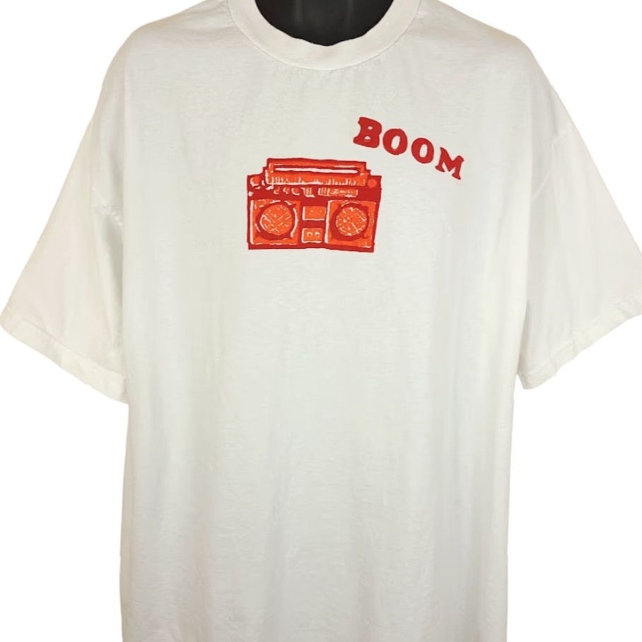 Vintage VINTAGE Boombox T Shirt Mens 2XL White Y2K Streetwear Art Tee Brand Alstyle Apparel & Activewear Shirt Mens White 90s Hip Hop Music Size US XXL / EU 58 / 5 - 2 Thumbnail