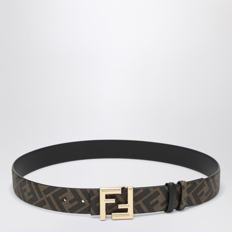 Fendi o1d2blof0226 Size: 90 Cm / FF Rounded Belt in Black/Brown Size ONE SIZE - 3 Thumbnail