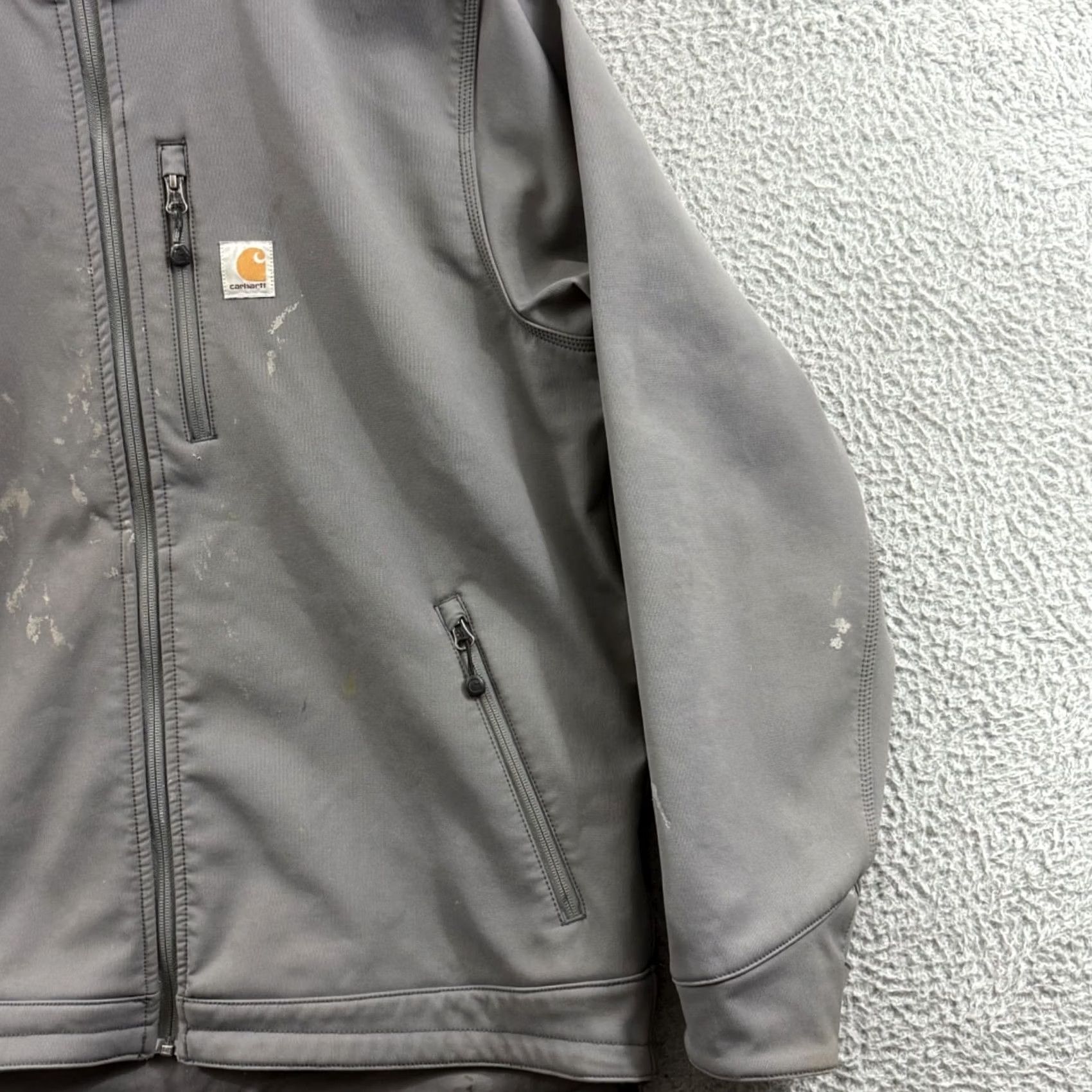 Carhartt Carhartt J97 Crowley Jacket Men XL Gray Softshell Hooded Lined Rain Defender Size US XL / EU 56 / 4 - 5 Thumbnail
