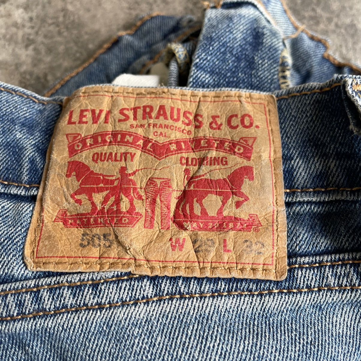 Levi's Vintage Clothing 🔥Vintage Levis 505 Stoned Washed Ripped Denim Jeans Size US 30 / EU 46 - 15 Thumbnail