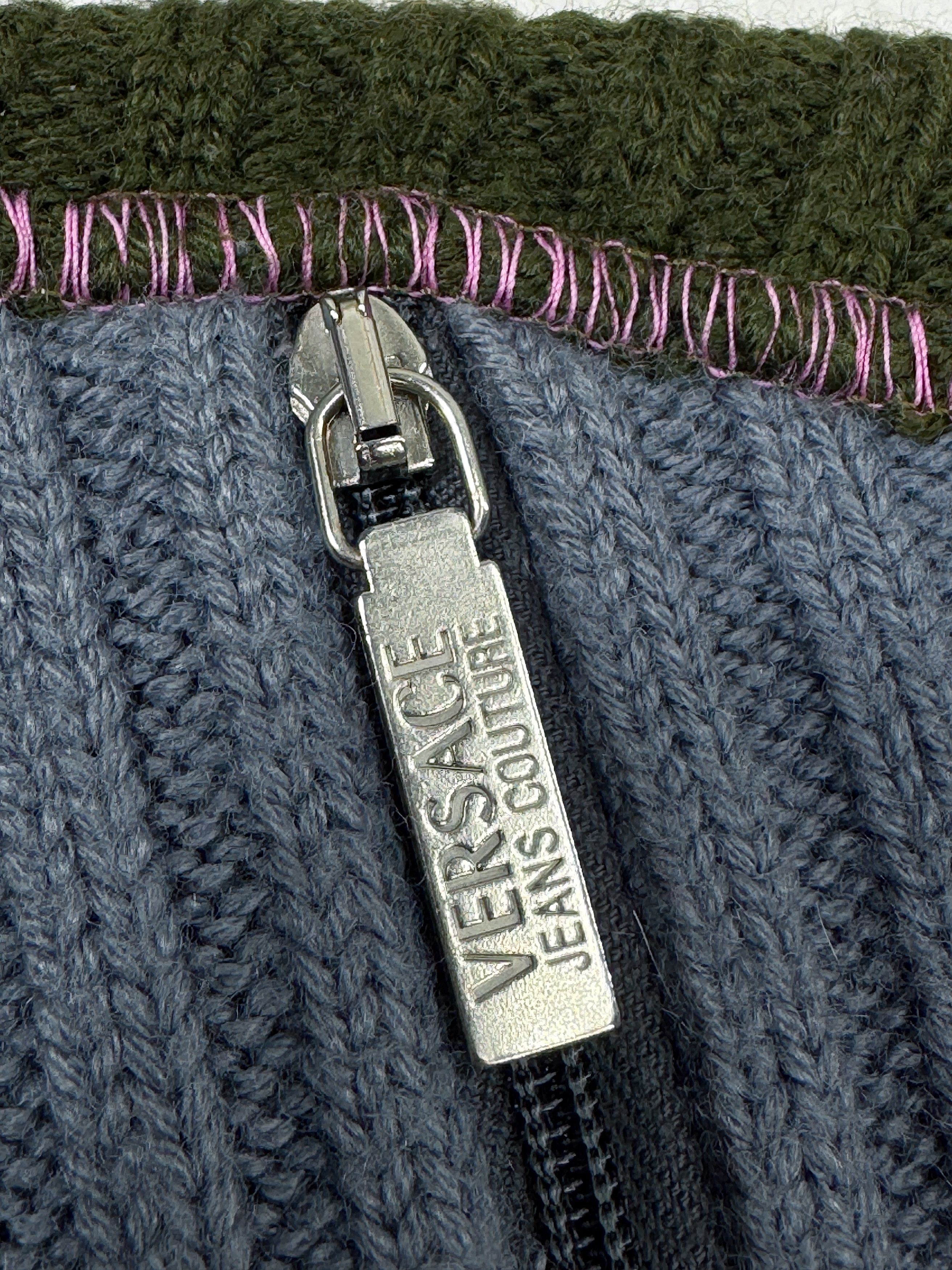 Versace Jeans Couture Vintage Versace Jeans Couture Sweater Pullover 1/4 zip Size XL / US 12-14 / IT 48-50 - 14 Thumbnail