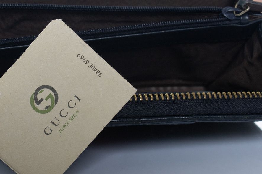Gucci Gucci, monogram web wallet in blue Size ONE SIZE - 4 Thumbnail