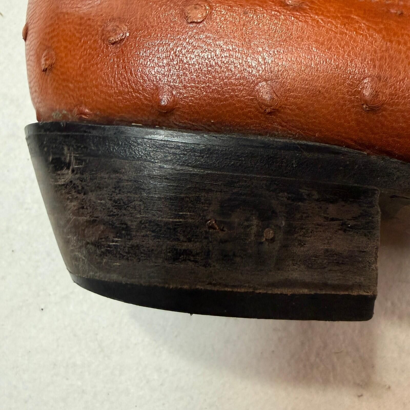 Other Vintage Denver Ostrich Boots Mens 9 Leather Western Mexico Size US 10.5 / EU 43-44 - 8 Thumbnail