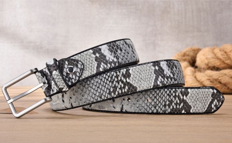 Japanese Brand Snake Pattern PU Leather Belt Size ONE SIZE - 3 Thumbnail