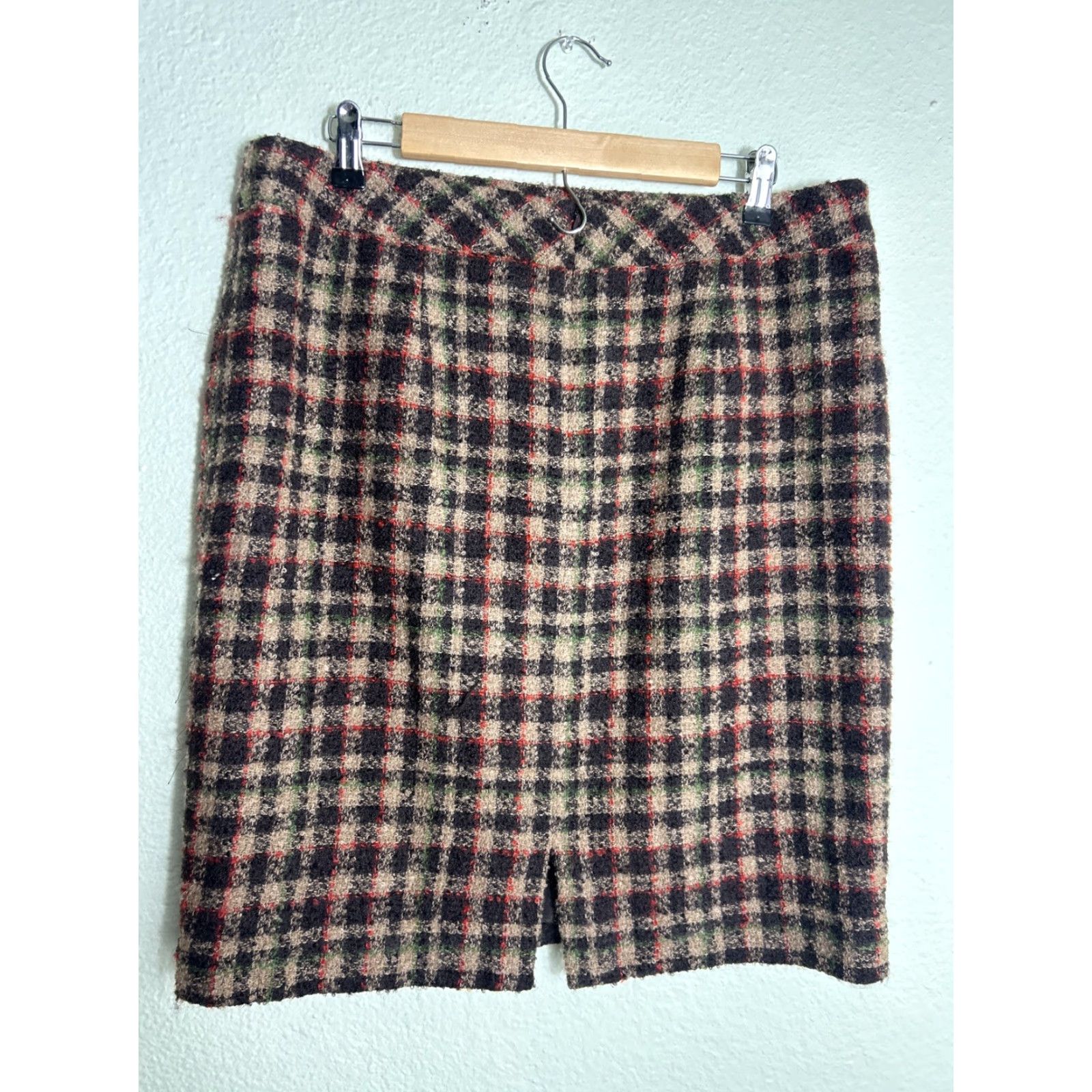 Pendleton VINTAGE Pendleton Wool & Mohair Plaid Skirt Petite Sz 14 Flat Front Lined 36x23 Size 36" / US 14 / IT 50 - 5 Thumbnail