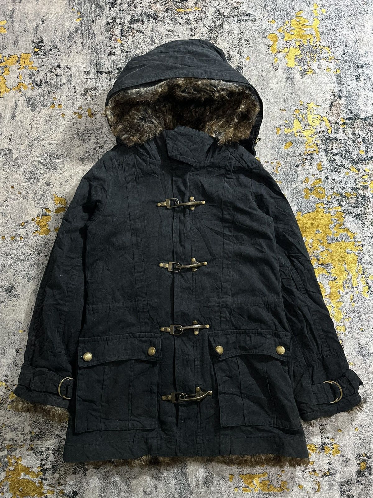 If Six Was Nine 2000s PUNK PADLOCK FAUX FUR APOCALYPSE JACKET LGB STYLE Size US M / EU 48-50 / 2 - 2 Thumbnail