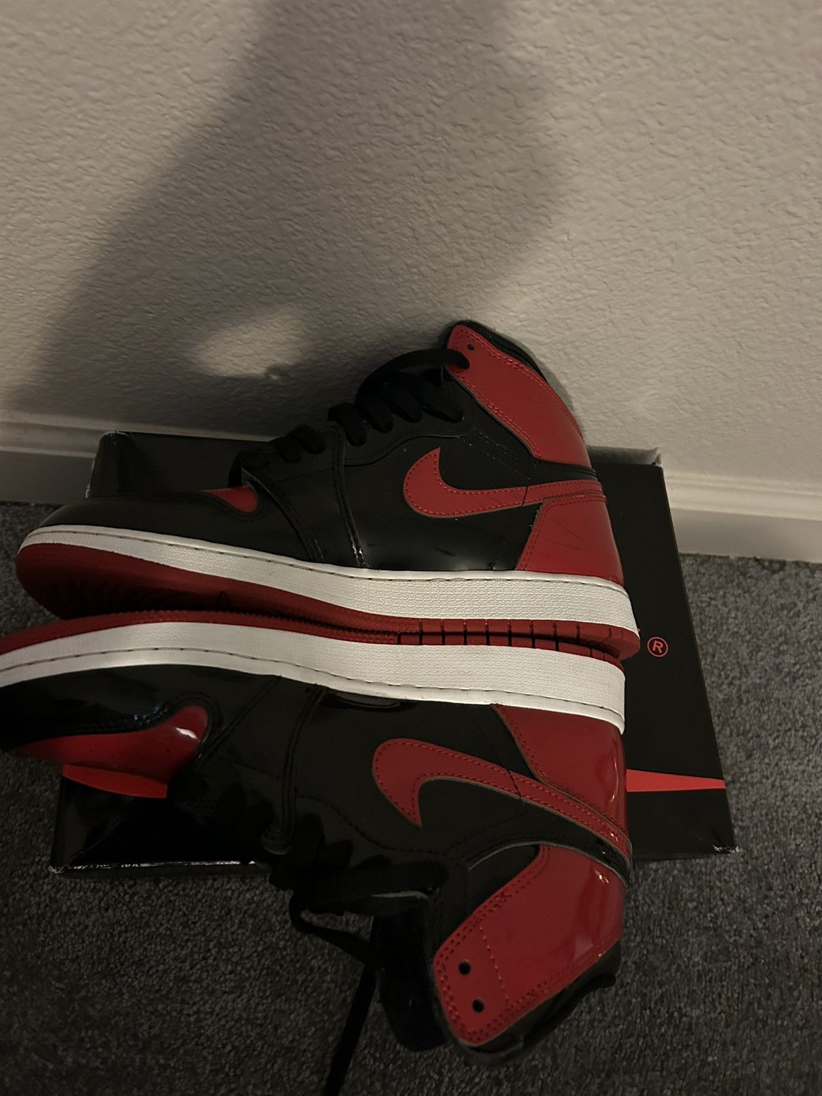 Jordan Brand × Nike Patent Bred 1’s Size US 7 / EU 40 - 3 Thumbnail