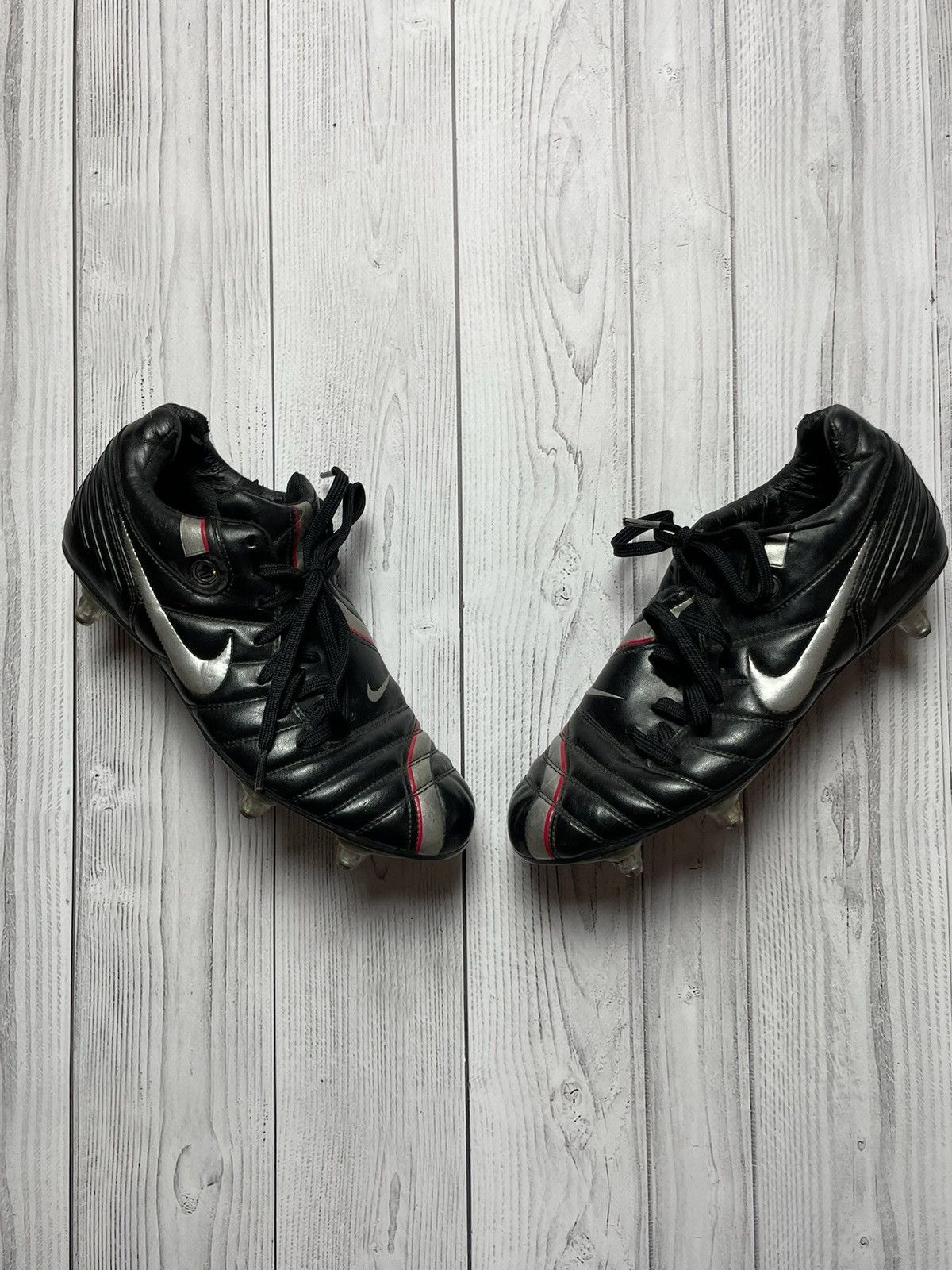 Nike × Vintage Vintage Nike total 90 soccer boots size US 8 black Size US 8 / EU 41 - 1 Thumbnail