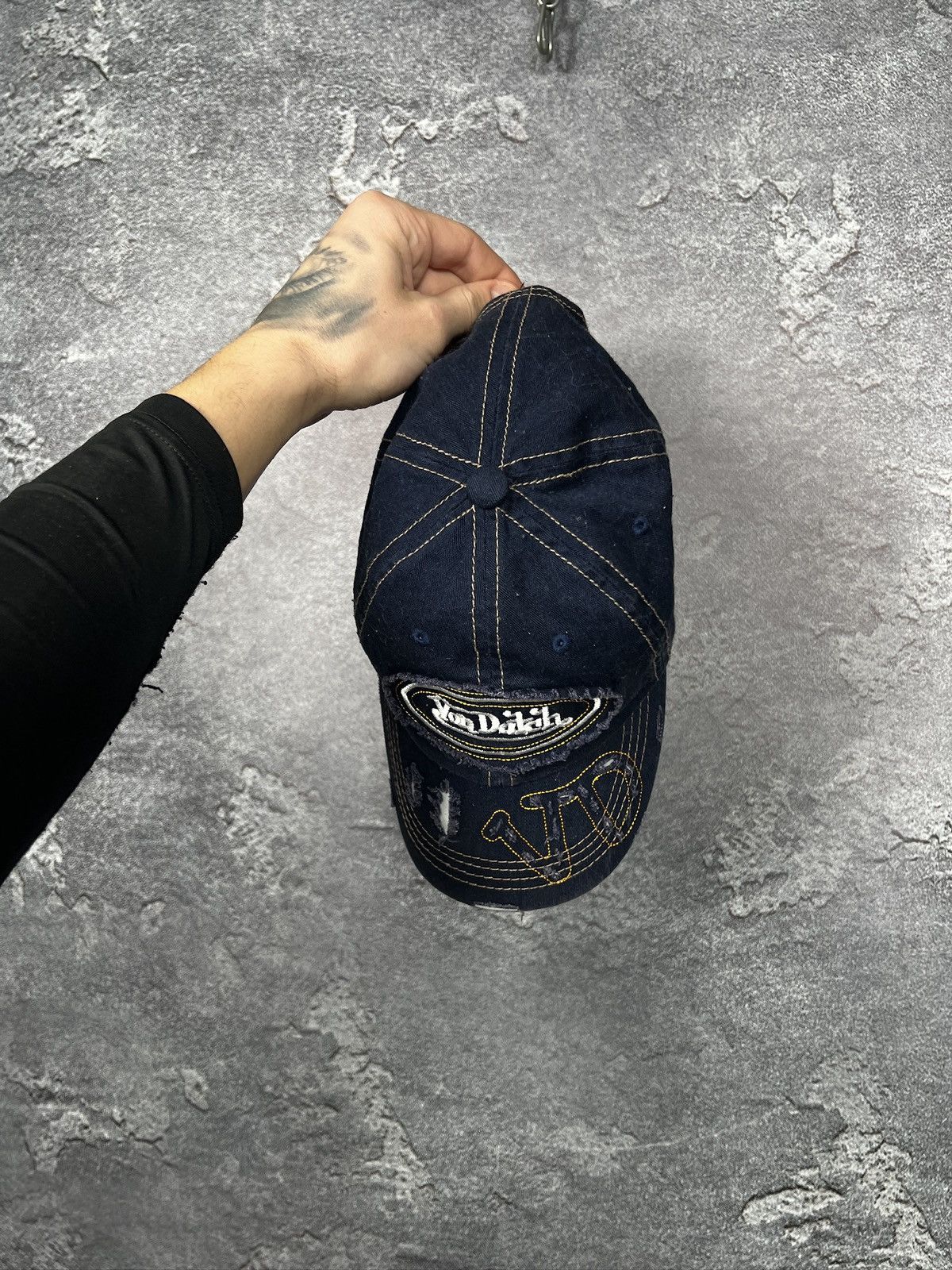 Von Dutch Vintage Von Dutch Distressed Denim Cup Size ONE SIZE - 7 Thumbnail