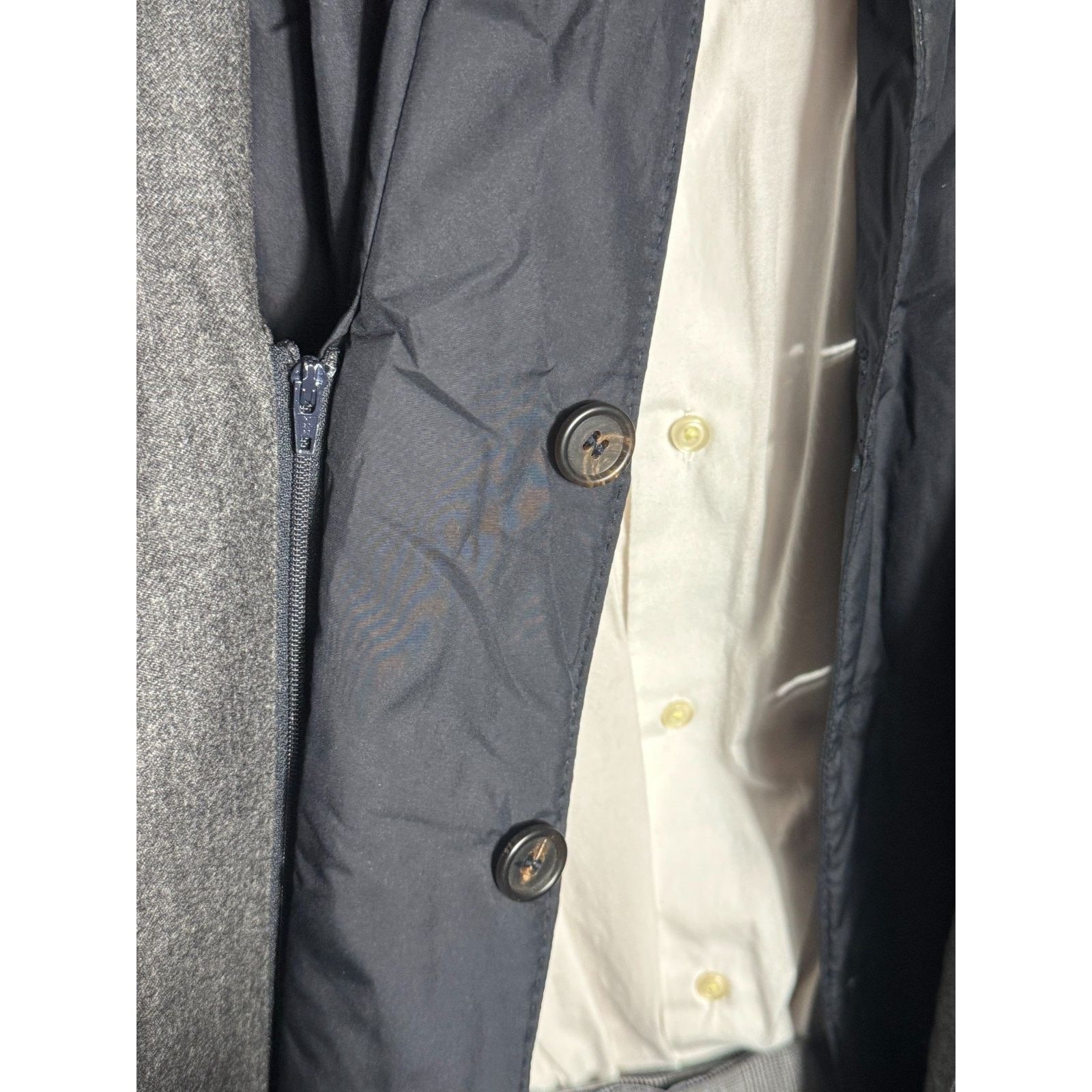 Brunello Cucinelli Brunello Cucinelli Hybrid Gray Cashmere Blazer Nylon Vest 52 Size US L / EU 52-54 / 3 - 12 Thumbnail