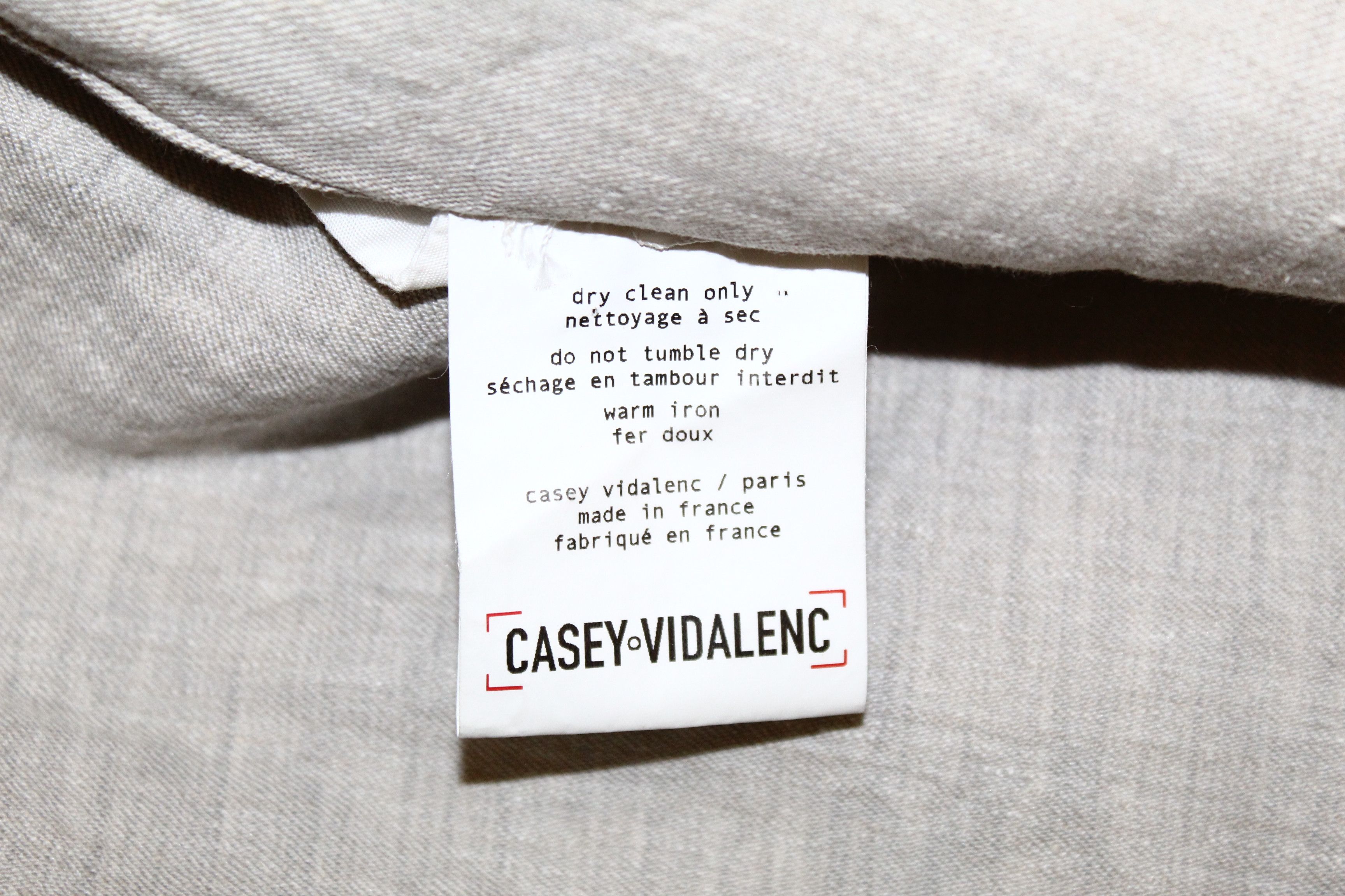 Casey Vidalenc Casey Vidalenc Linen Solid Grey Slim Fit Layered Blazer Size US S / EU 44-46 / 1 - 9 Thumbnail