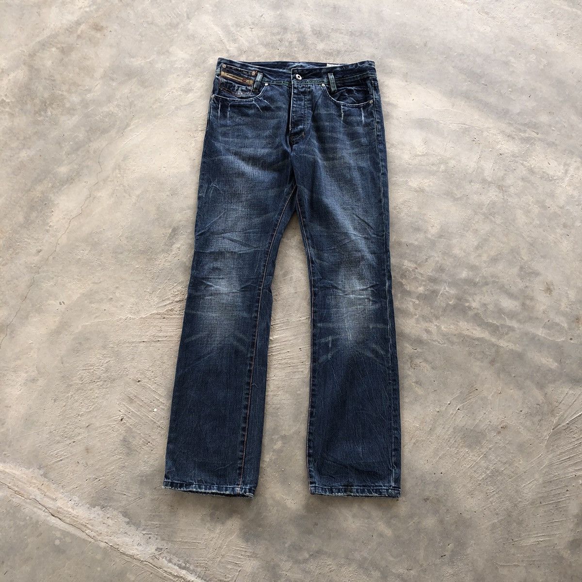 image of Diesel Paddom Washed Jeans in Blue, Men's (Size 30)