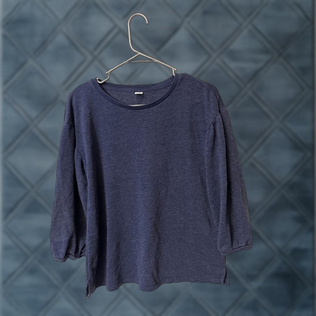 Old Navy Old Navy Blue Sweater Women's Medium 3/4 Sleeve Round Neck Pullover Sweatshirt Size M / US 6-8 / IT 42-44 - 1 Thumbnail