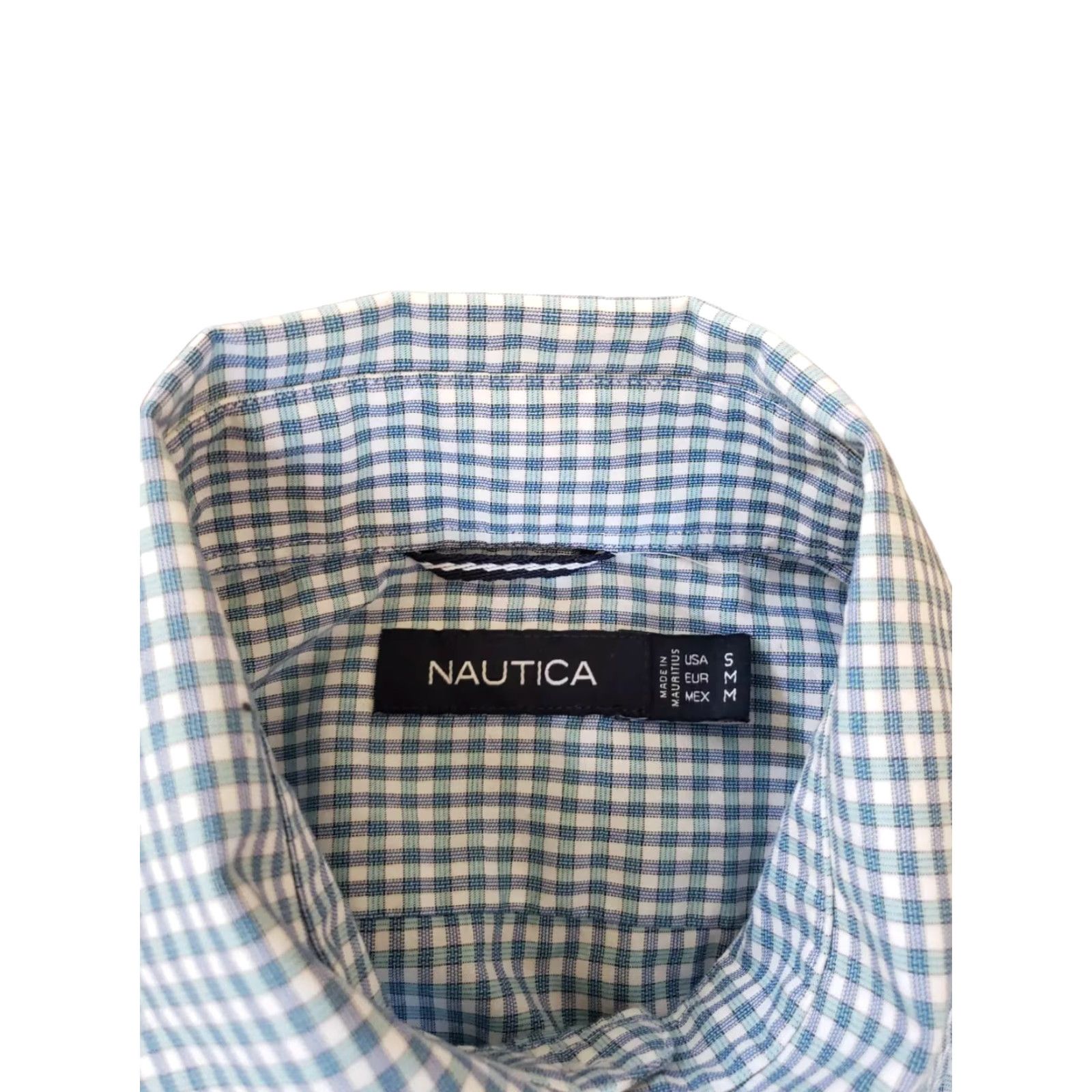 Nautica Nautica Shirt Blue Plaid Button-Down Collared Long Sleeve Mens Size S Regular Cotton Blend Dress Shirt Size US S / EU 44-46 / 1 - 2 Thumbnail
