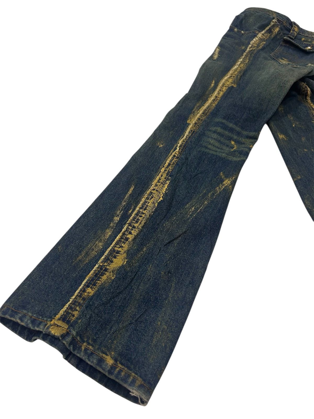 Japanese Brand × Vintage Vintage Japanese WEAR JEANS Painted Flare Denim Size US 32 / EU 48 - 12 Thumbnail