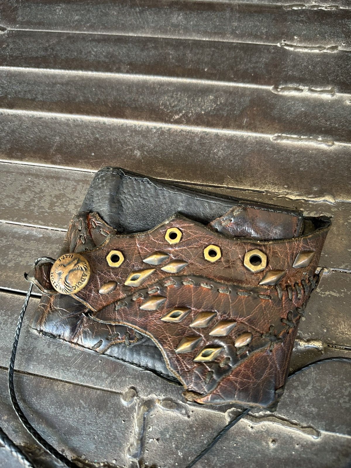 14th Addiction 14th addiction leather wallet punk design Size ONE SIZE - 5 Thumbnail