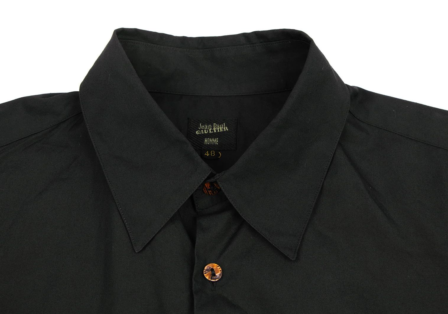 Jean Paul Gaultier Cotton Basic Shirt in Black, Size 48 Size US M / EU 48-50 / 2 - 3 Thumbnail