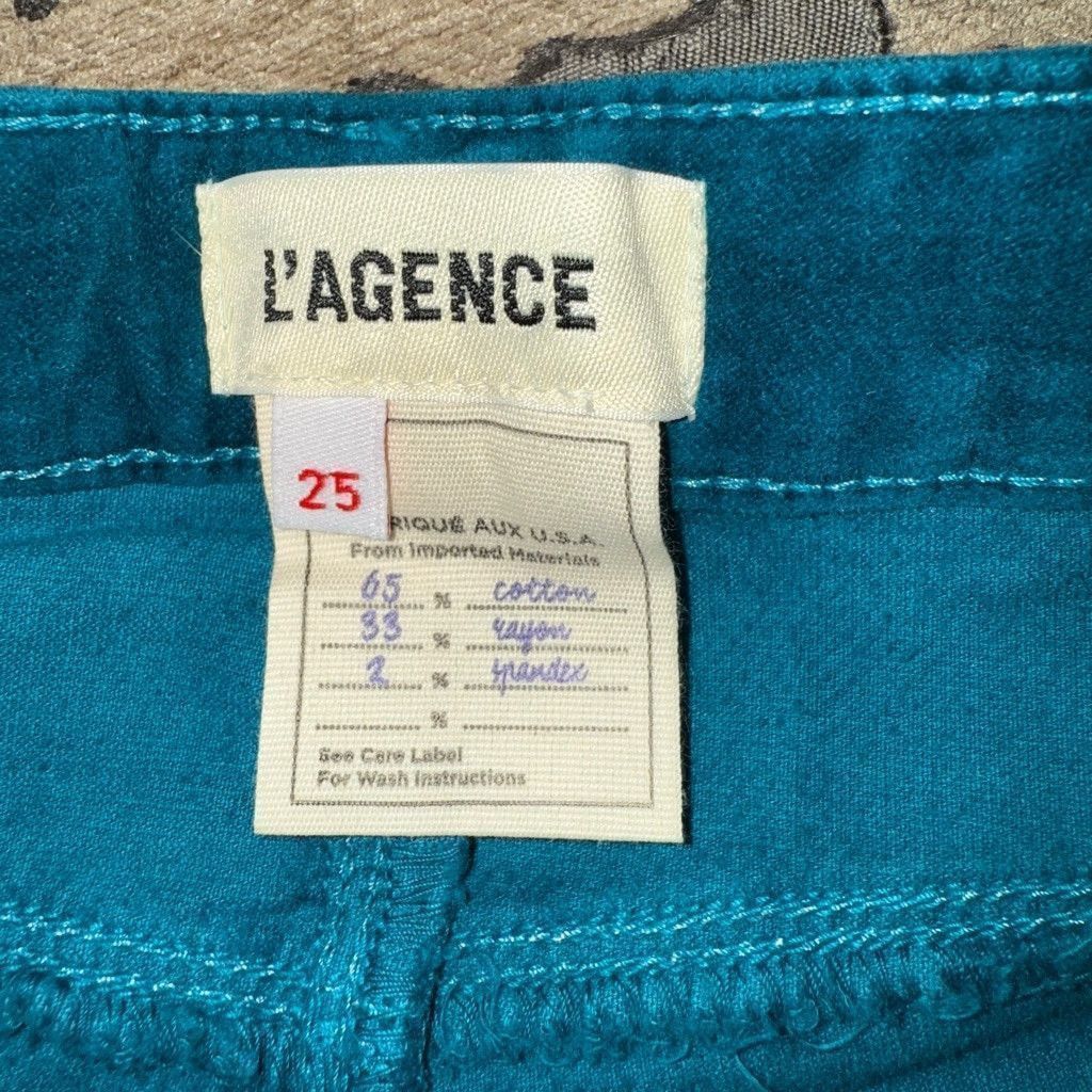L'AGENCE Women's L'AGENCE Pants, Size 24, velvet Teal Monique Size 42" / US 20 - 9 Thumbnail