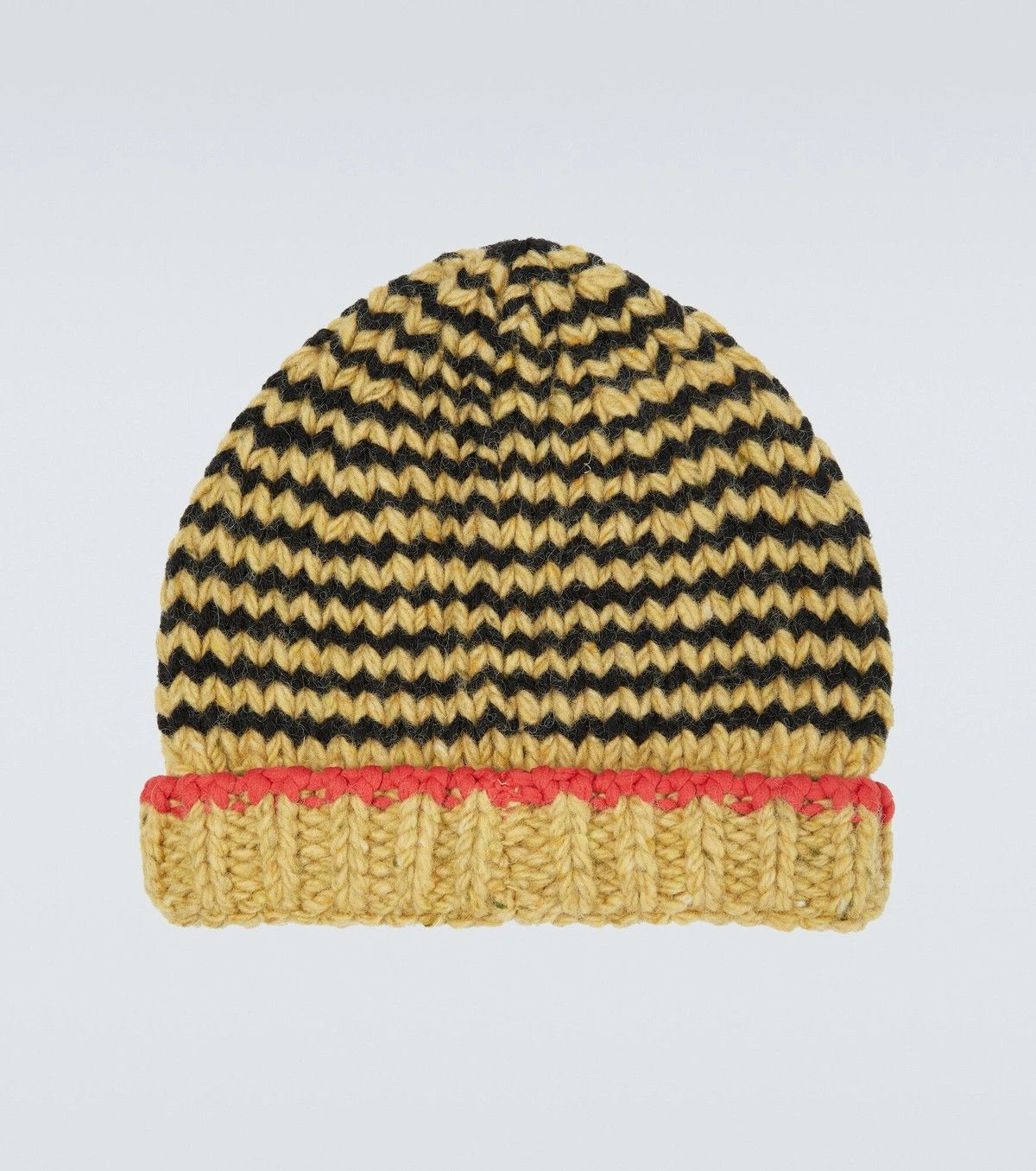 Bottega Veneta o1n1vont0125 Size: L / Zig Zag Wool Beanie Cap / Hat Size ONE SIZE - 4 Thumbnail