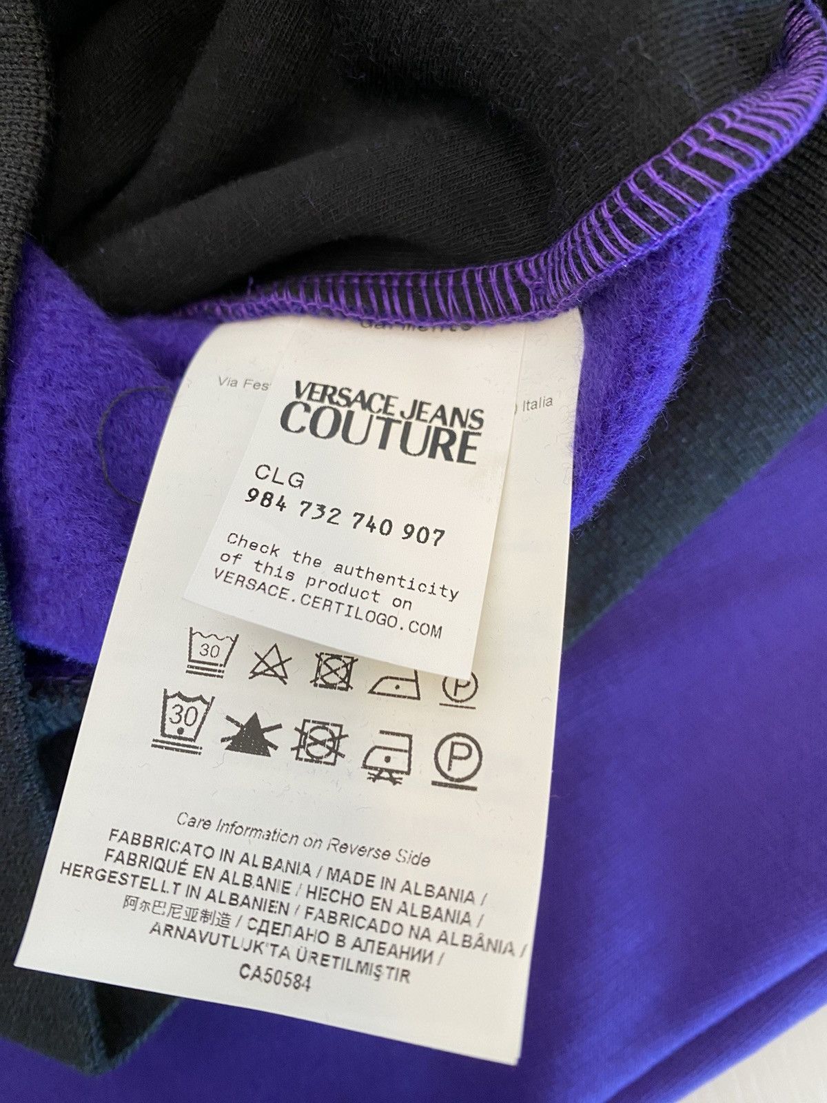 Versace Jeans Couture Versace Jeans Culture Fleece Sweatshirt FLP200 Brushed 46, Size US M / EU 48-50 / 2 - 11 Thumbnail