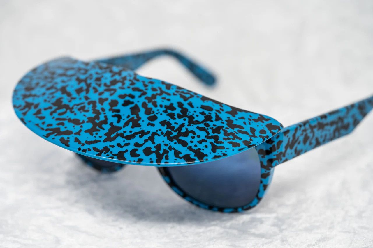 Bernhard Willhelm Bernard Willhelm SS2006 Sunglasses Blue Visor Mirror Lenses Size ONE SIZE - 4 Thumbnail