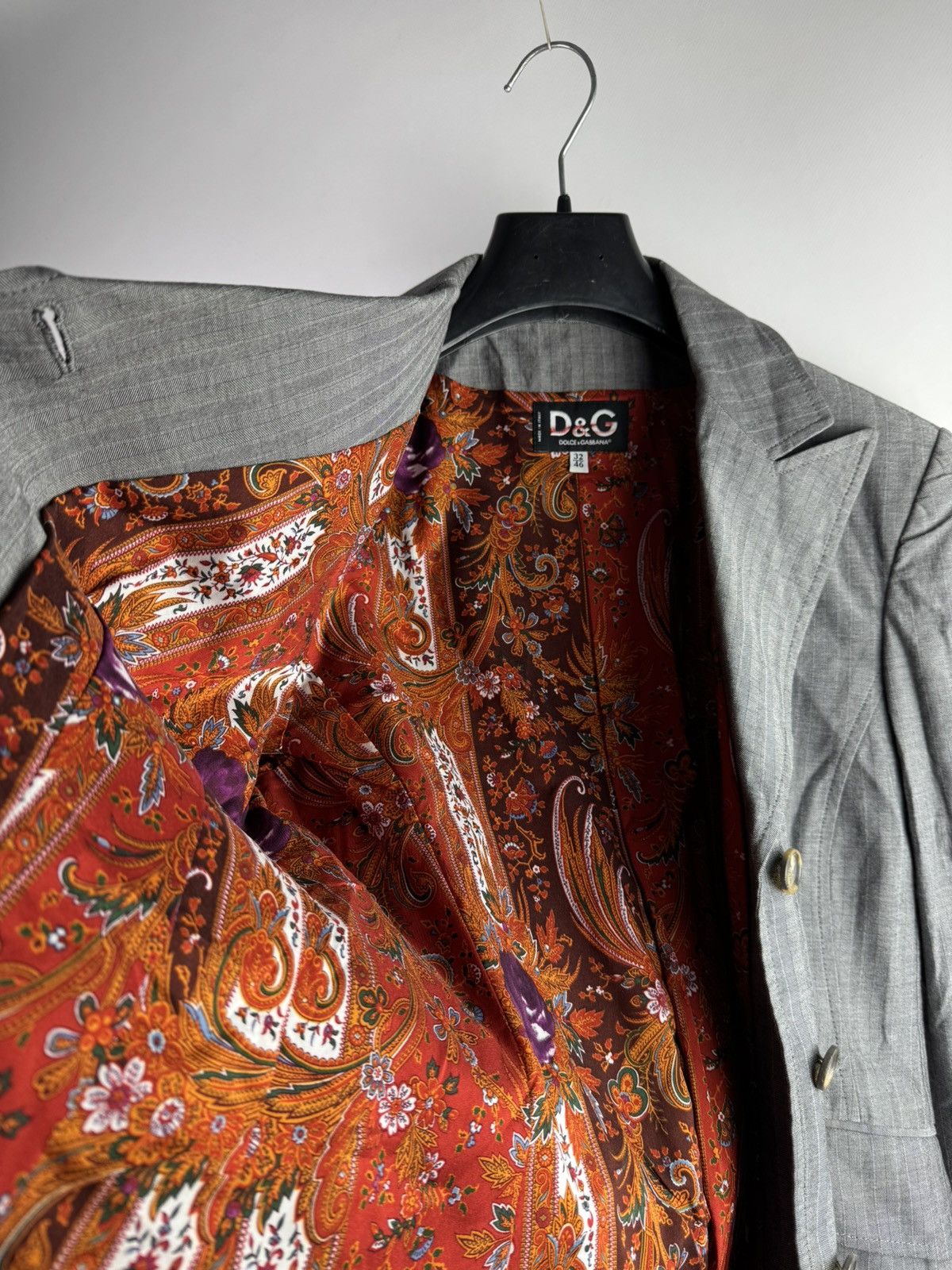 Dolce & Gabbana Vintage 00s Dolce&Gabbana Formal Suit Blazer Paisley Lining Size L / US 10 / IT 46 - 2 Thumbnail