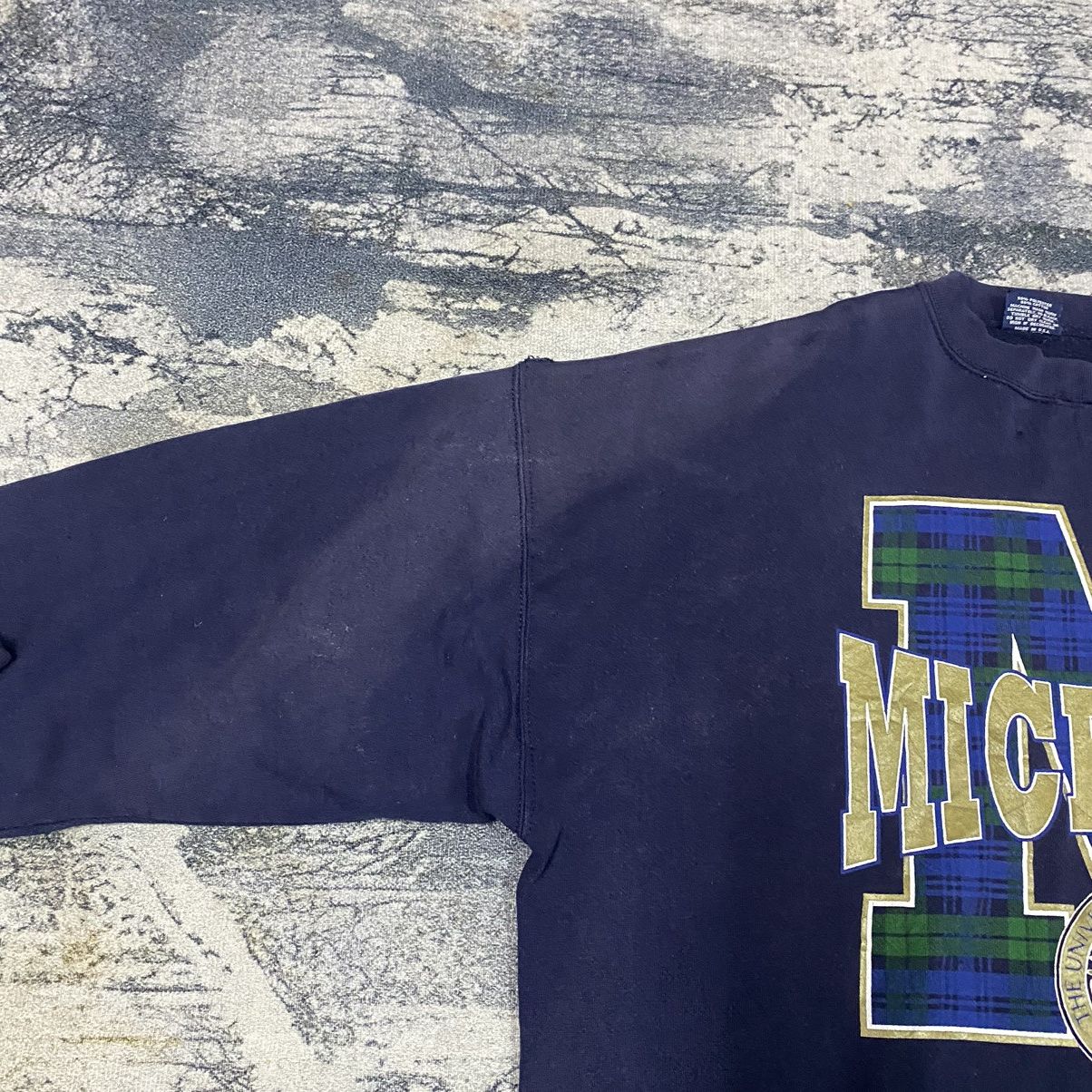 NBA × Vintage Vintage University Of Michigan Sweatshirt Jumper Size US XXL / EU 58 / 5 - 4 Thumbnail
