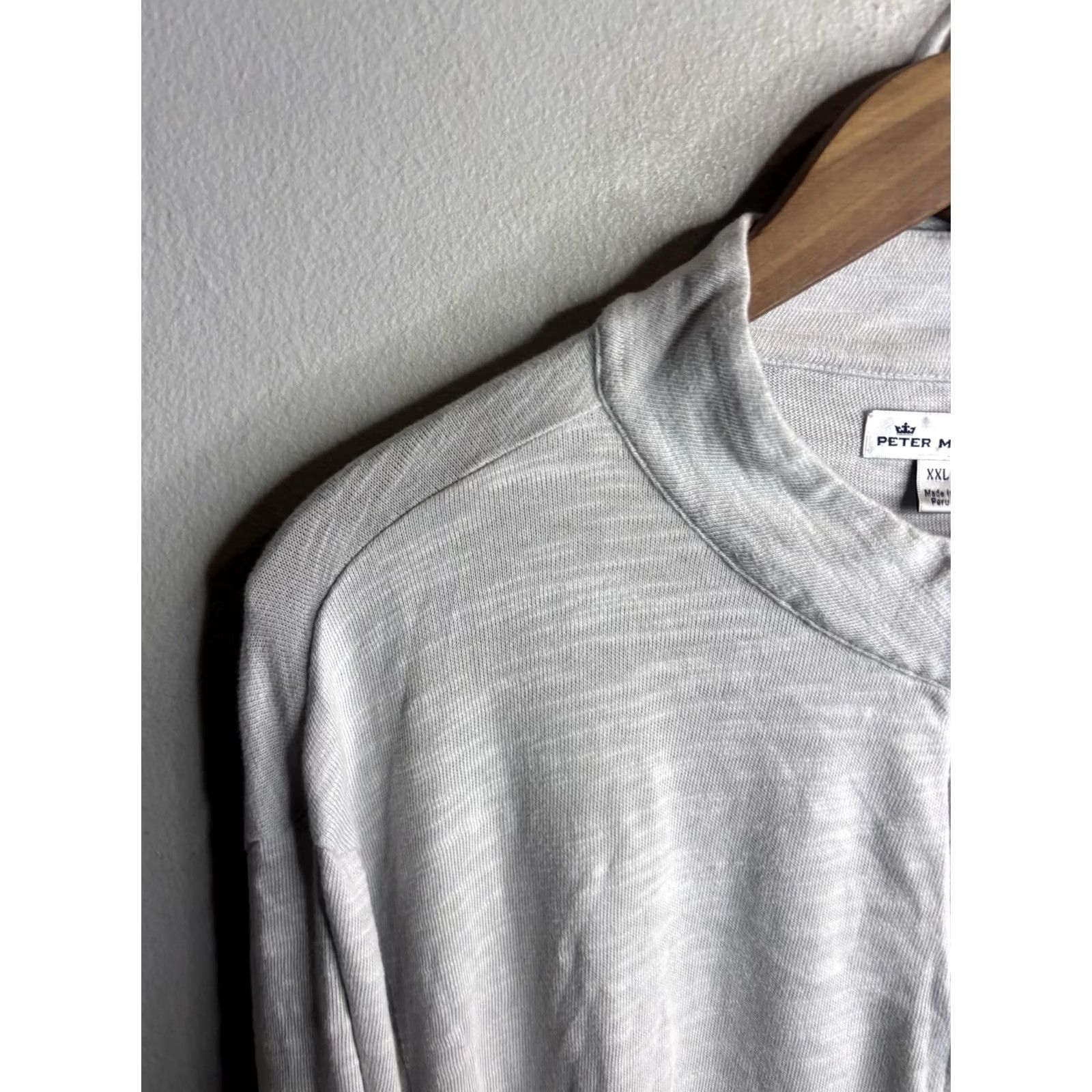 Peter Millar Peter Millar Sweater Mens 2XL Gray 1/4 Zip Mock Neck Lightweight Pullover Size US XXL / EU 58 / 5 - 2 Thumbnail