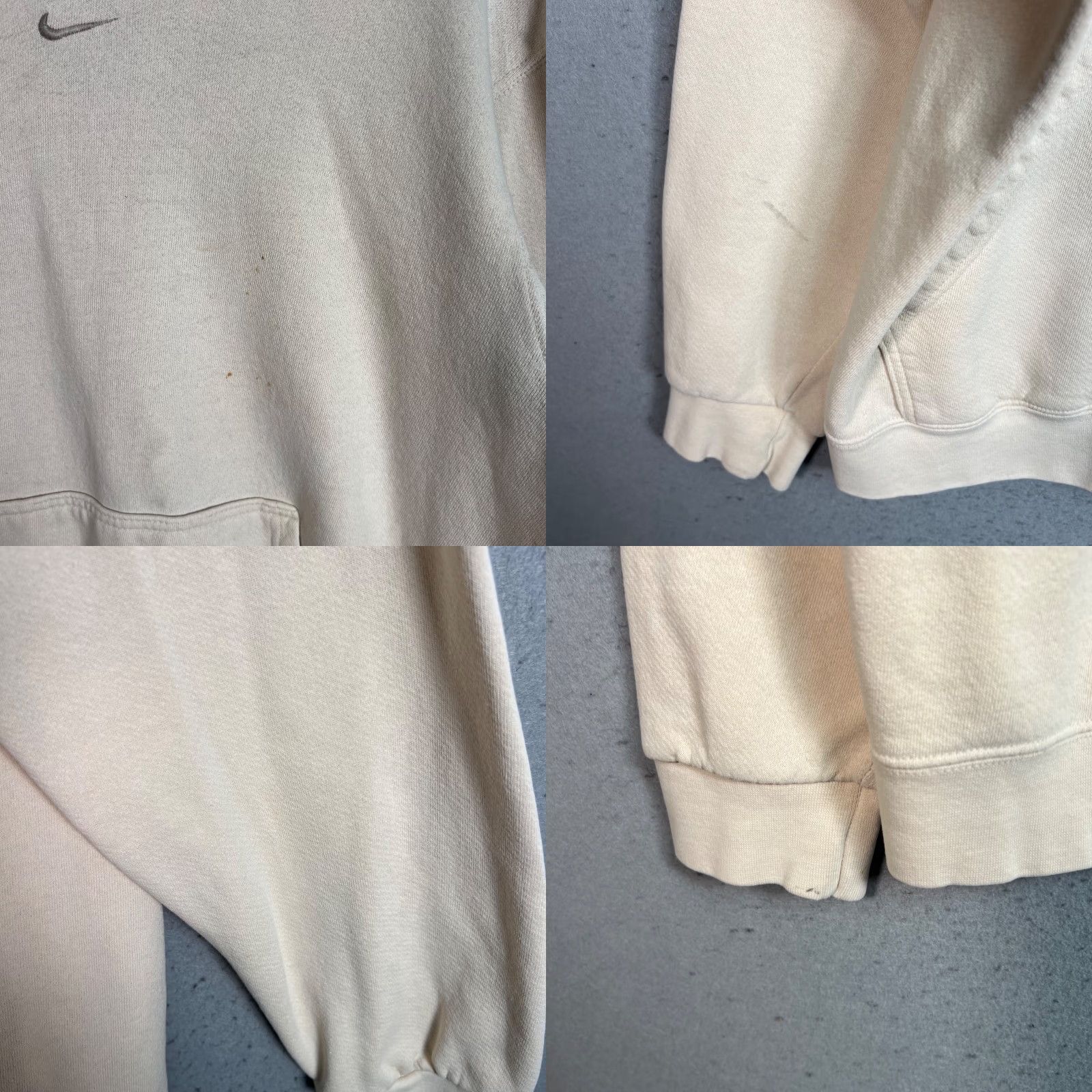 Nike Nike Hoodie Mens Large Pullover Ivory White Tonal Center Swoosh Sweatshirt Sportswear Fleece Crew Neck Hooded Size US L / EU 52-54 / 3 - 8 Thumbnail