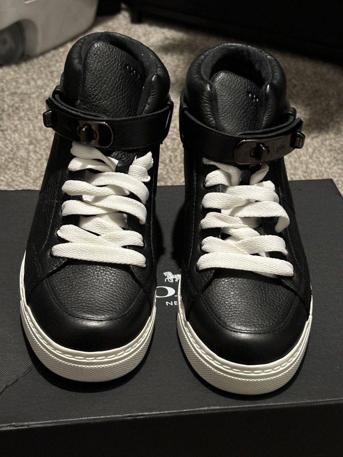 Coach Pebble leather Coach mid top shoes Size US 7.5 / EU 40-41 - 1 Thumbnail